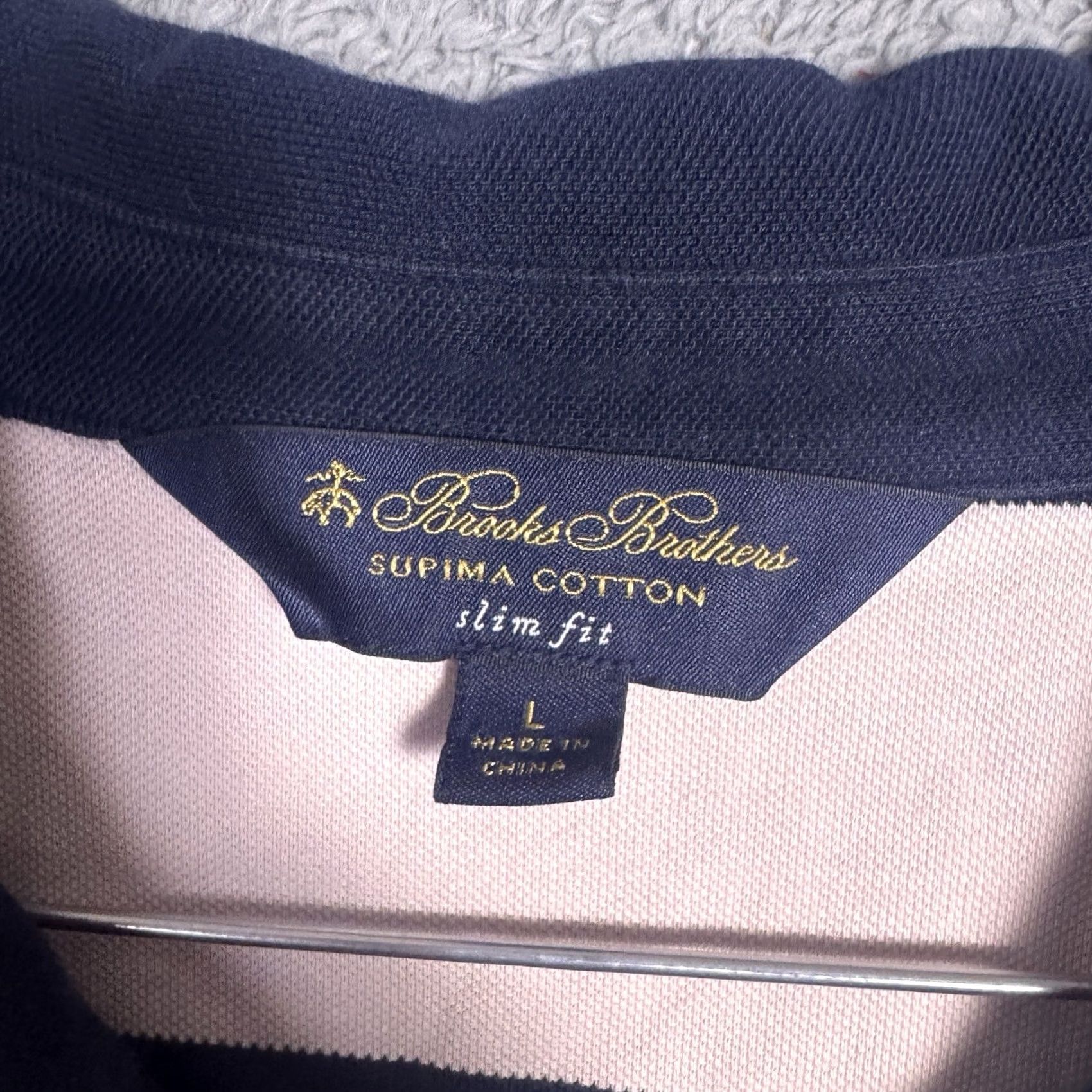 Brooks Brothers Brooks Brothers Shirt Mens L Polo Men Slim Supima Pique Rugby Stripes Logo Size US L / EU 52-54 / 3 - 4 Thumbnail