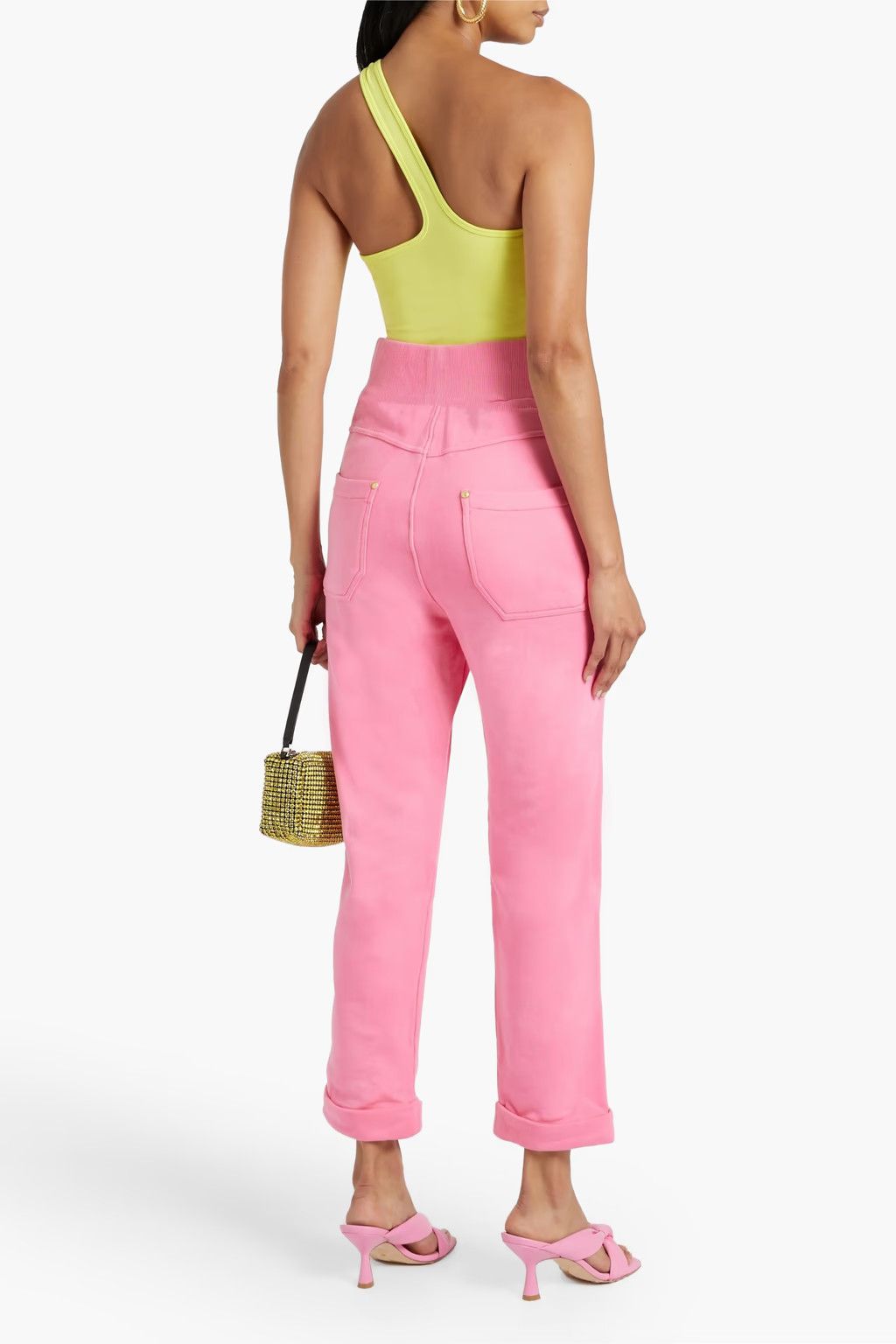 Balmain o1y0625 Sweatpant in Pink Size 28" / US 6 / IT 42 - 3 Thumbnail