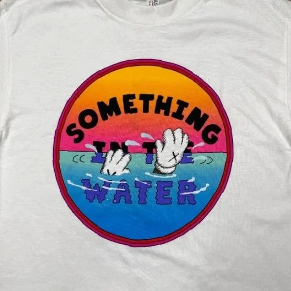 Vintage VINTAGE Alstyle Shirt Men's S White Long Sleeve 90s - Water Tour Logo Cotton Regular Crew Neck T-Shirt Size US S / EU 44-46 / 1 - 3 Thumbnail