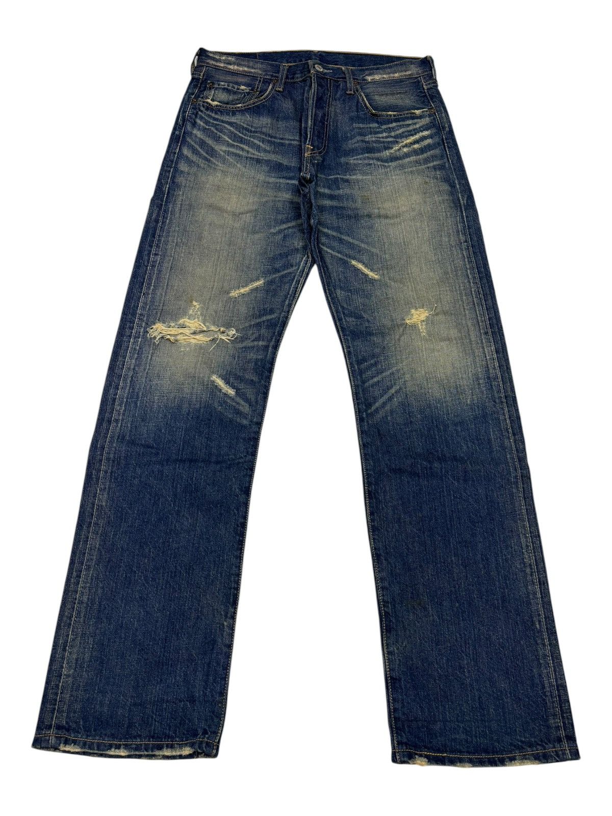 Kapital Levis 501 Mud Wash Japan Distressed Denim Jeans Size US 32 / EU 48 - 5 Thumbnail