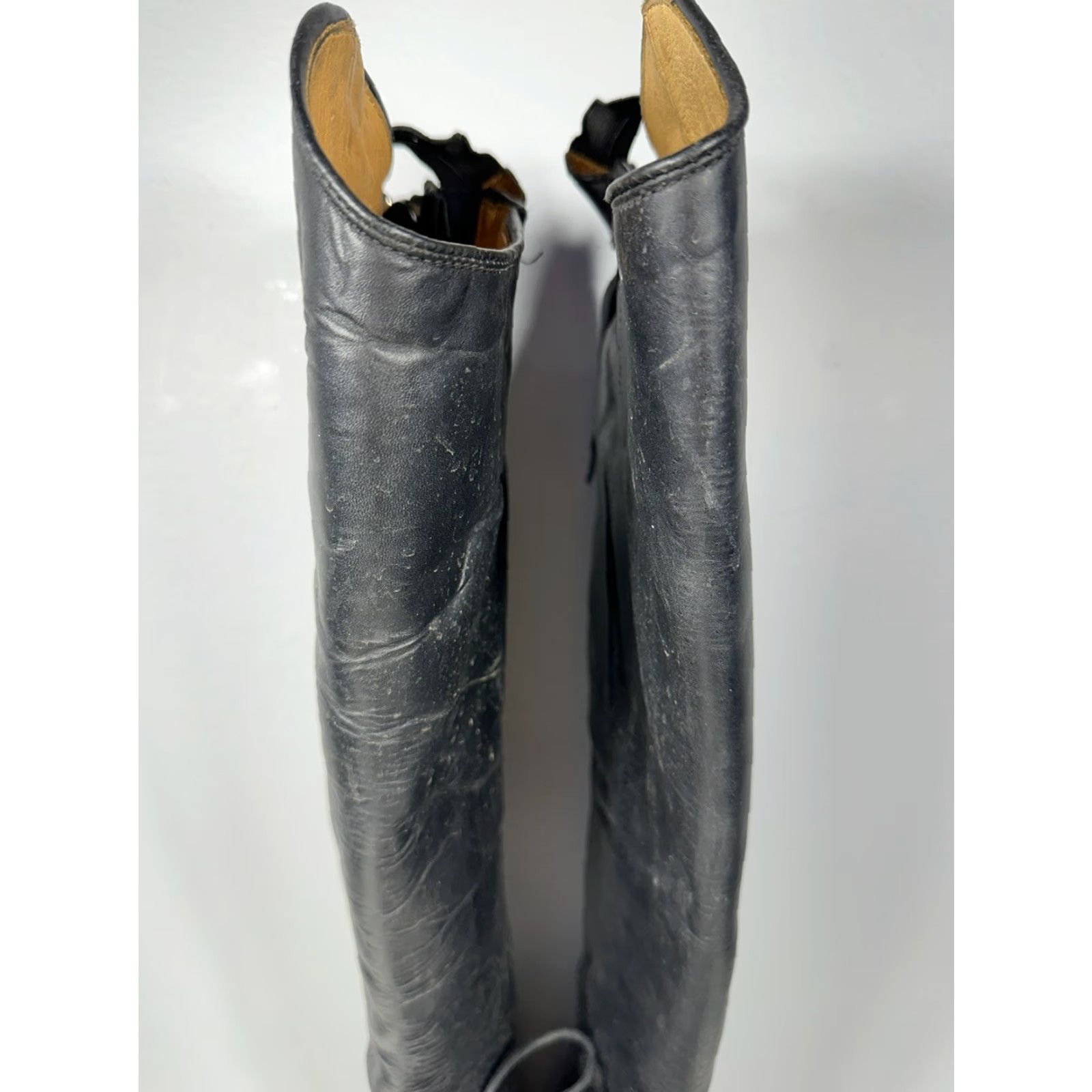 Vintage TREADSTONE Knee High Boots Women Leather Zip Laces Black Size 6 Western Equestrian Riding Boot Size US 6 / IT 36 - 5 Thumbnail