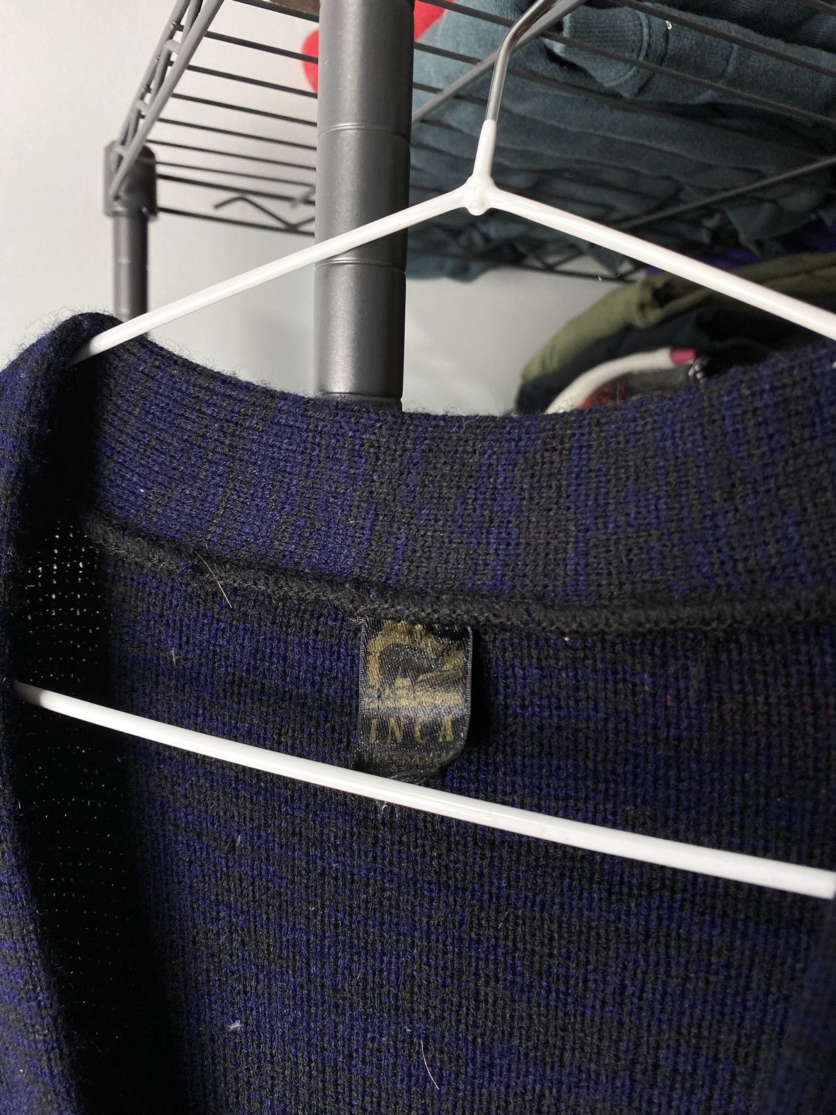 Japanese Brand Vintage 1990’s Inca Artesanias Cardigan Sweater Aztec Wool Size US L / EU 52-54 / 3 - 5 Thumbnail