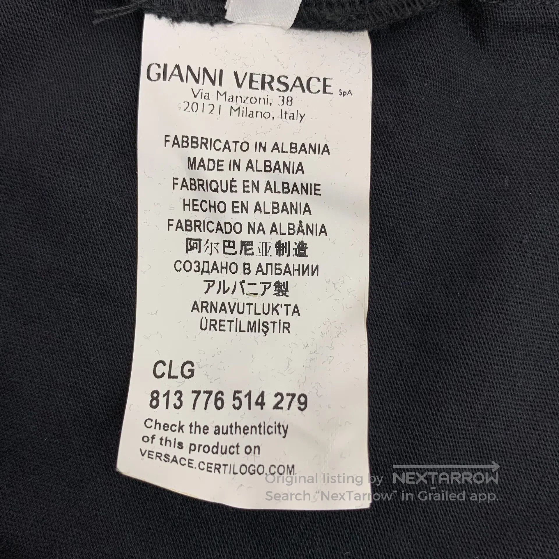 Other Versace Black pattern print cotton crew neck short sleeve Size US M / EU 48-50 / 2 - 8 Thumbnail