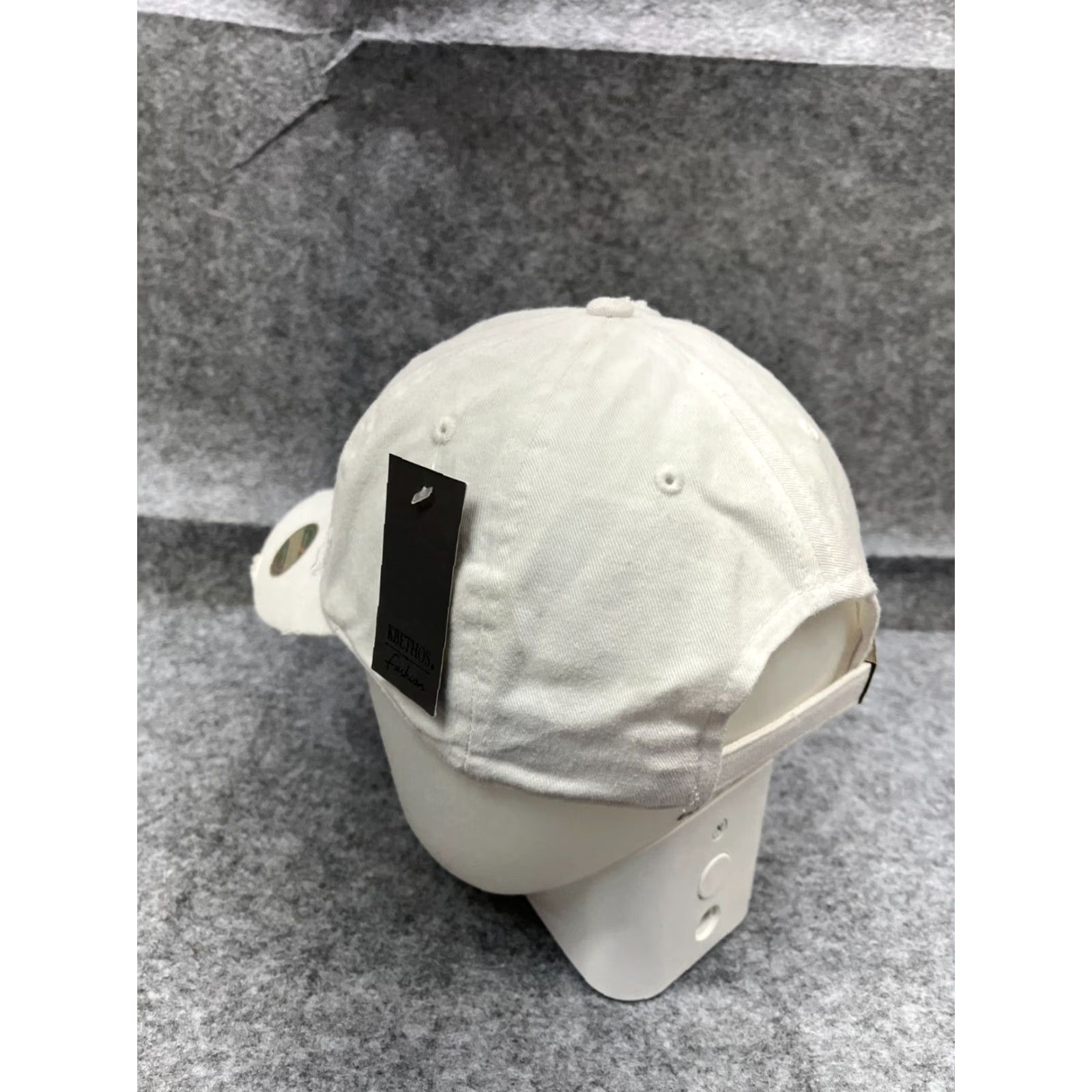 Vintage KBethos Hat Cap Strap Back Adult One Size White 100% Cotton Distressed Size ONE SIZE - 6 Thumbnail