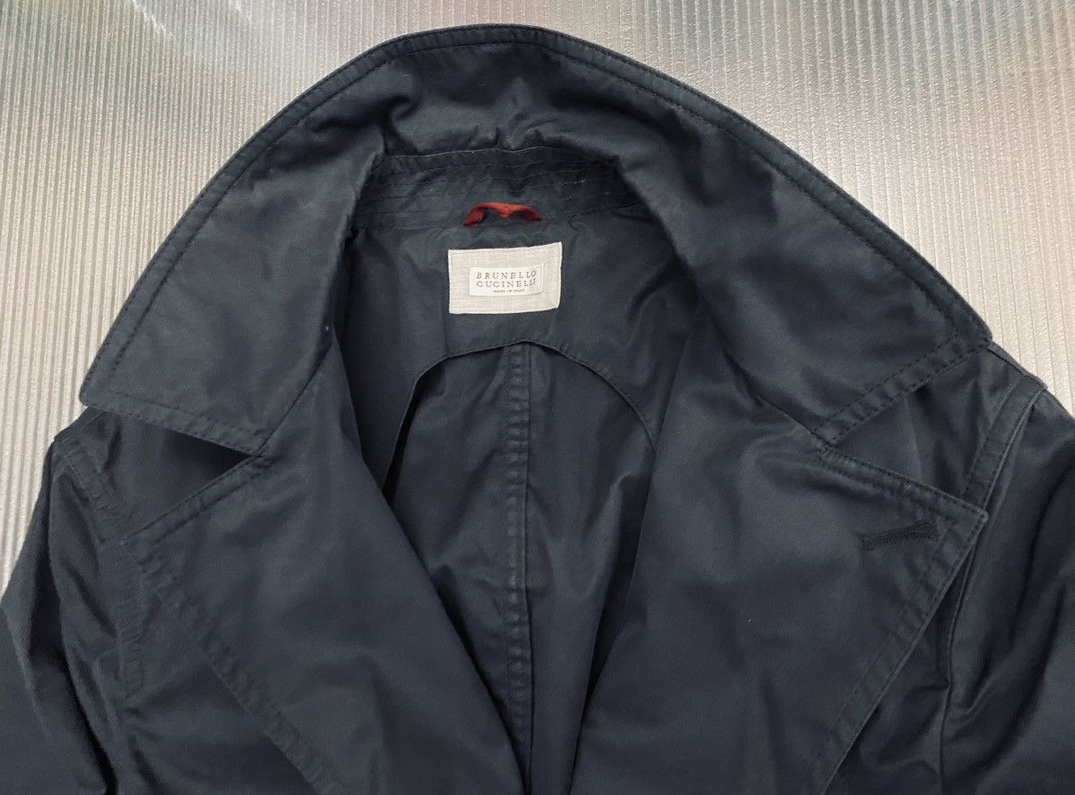Brunello Cucinelli Brunello Cucinelli 🇮🇹 Blue Techno belted Macintosh Coat L NEW Size US L / EU 52-54 / 3 - 15 Thumbnail