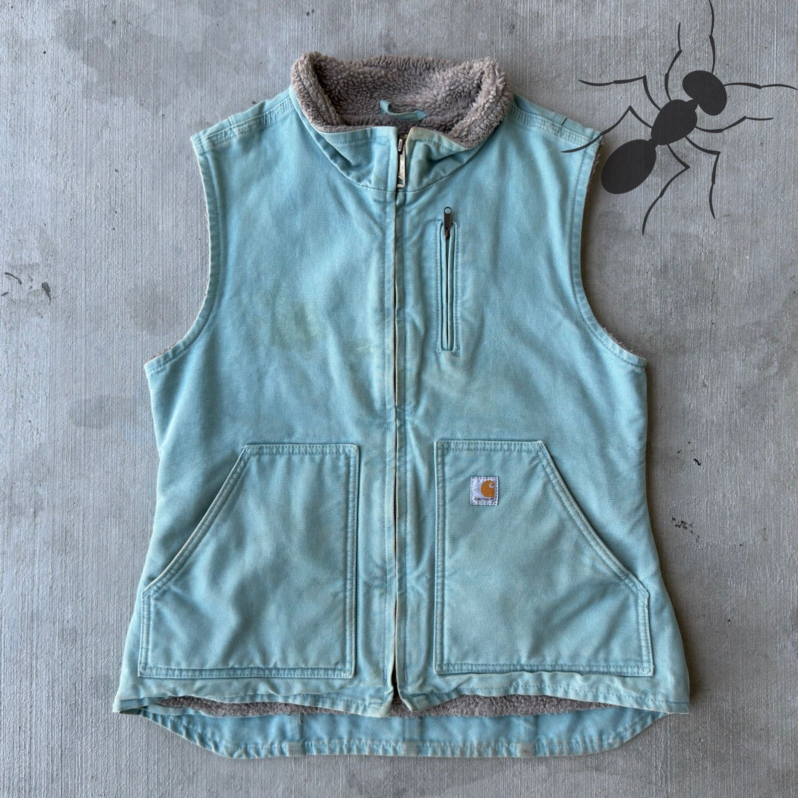 Carhartt × Vintage Carhartt WOMENS WV001 light blue work wear vest Size US S / EU 44-46 / 1 - 1 Thumbnail