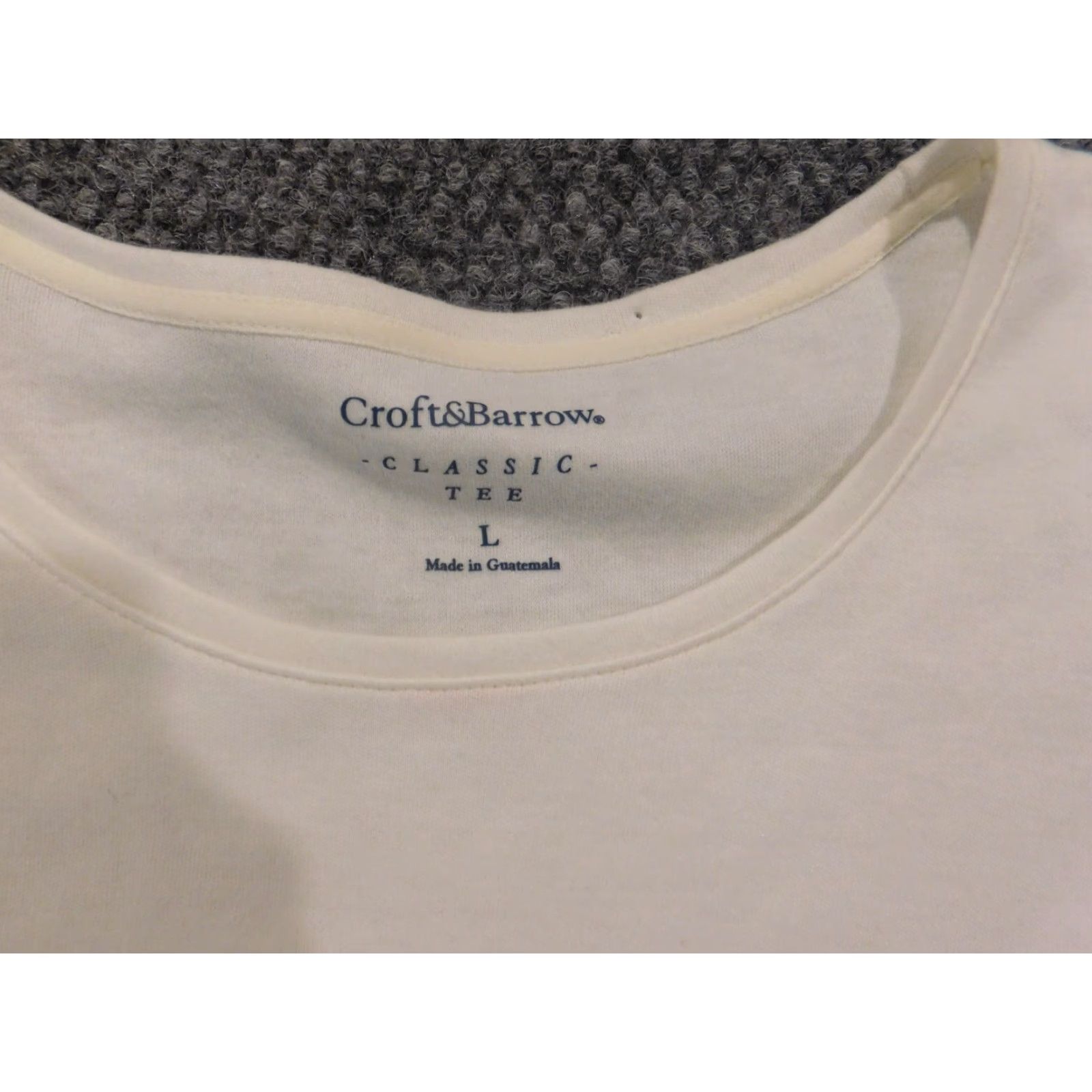 Croft & Barrow Croft & Barrow Womens Blouse L Beige Crew Neck Pullover Casual Long Sleeve Polyester Rayon Stretch Classic Shirt Size L / US 10 / IT 46 - 6 Thumbnail