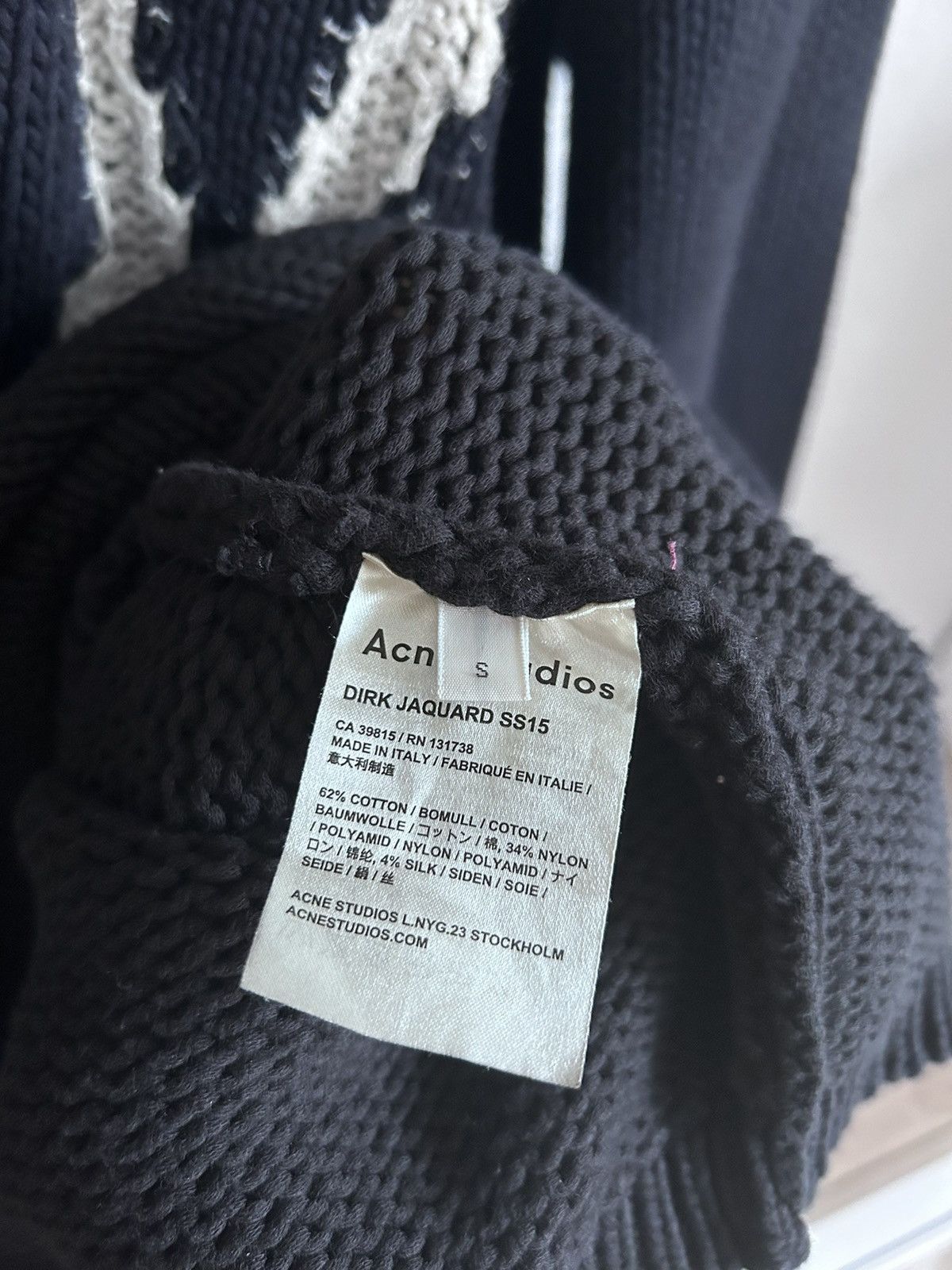 Acne Studios Acne Studios Jacquard Dirk SS15 Sweater as seen on Bladee Size US S / EU 44-46 / 1 - 6 Thumbnail