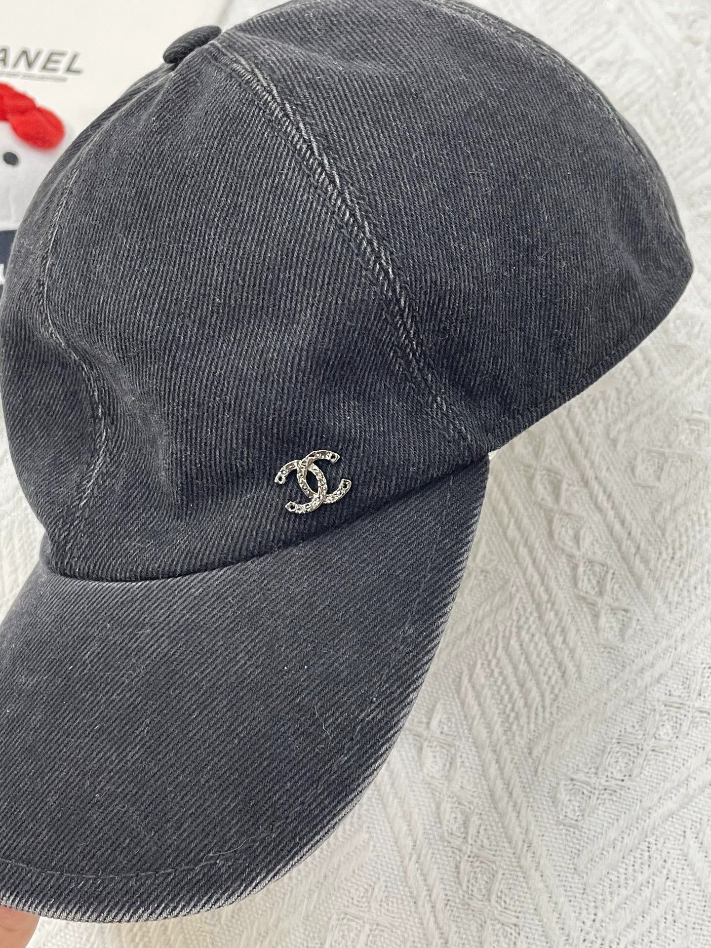 Chanel Chanel Distressed Denim Logo Cap 55-60 Adjustable Size ONE SIZE - 2 Thumbnail