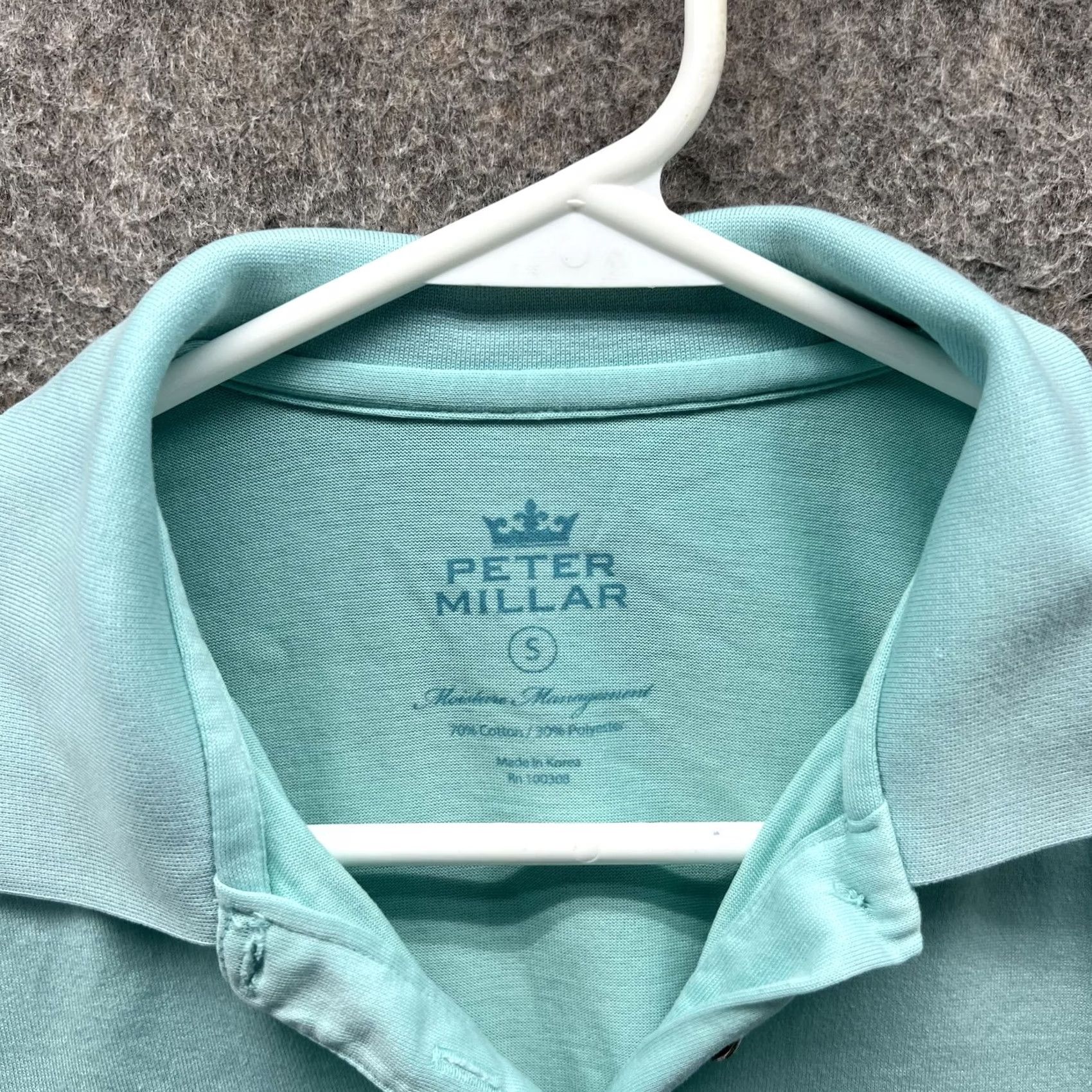Peter Millar Peter Millar Polo Shirt Womens Small Blue Solid Moisture Wicking Golf Top Shirt Size S / US 4 / IT 40 - 4 Thumbnail