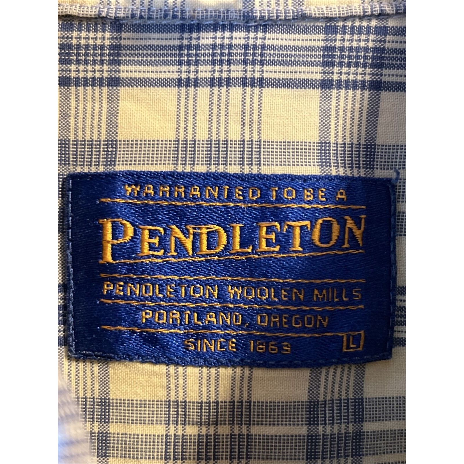 Pendleton Pendleton Men’s Large Yellow Check SS Button Up Cotton Shirt Size US L / EU 52-54 / 3 - 3 Thumbnail