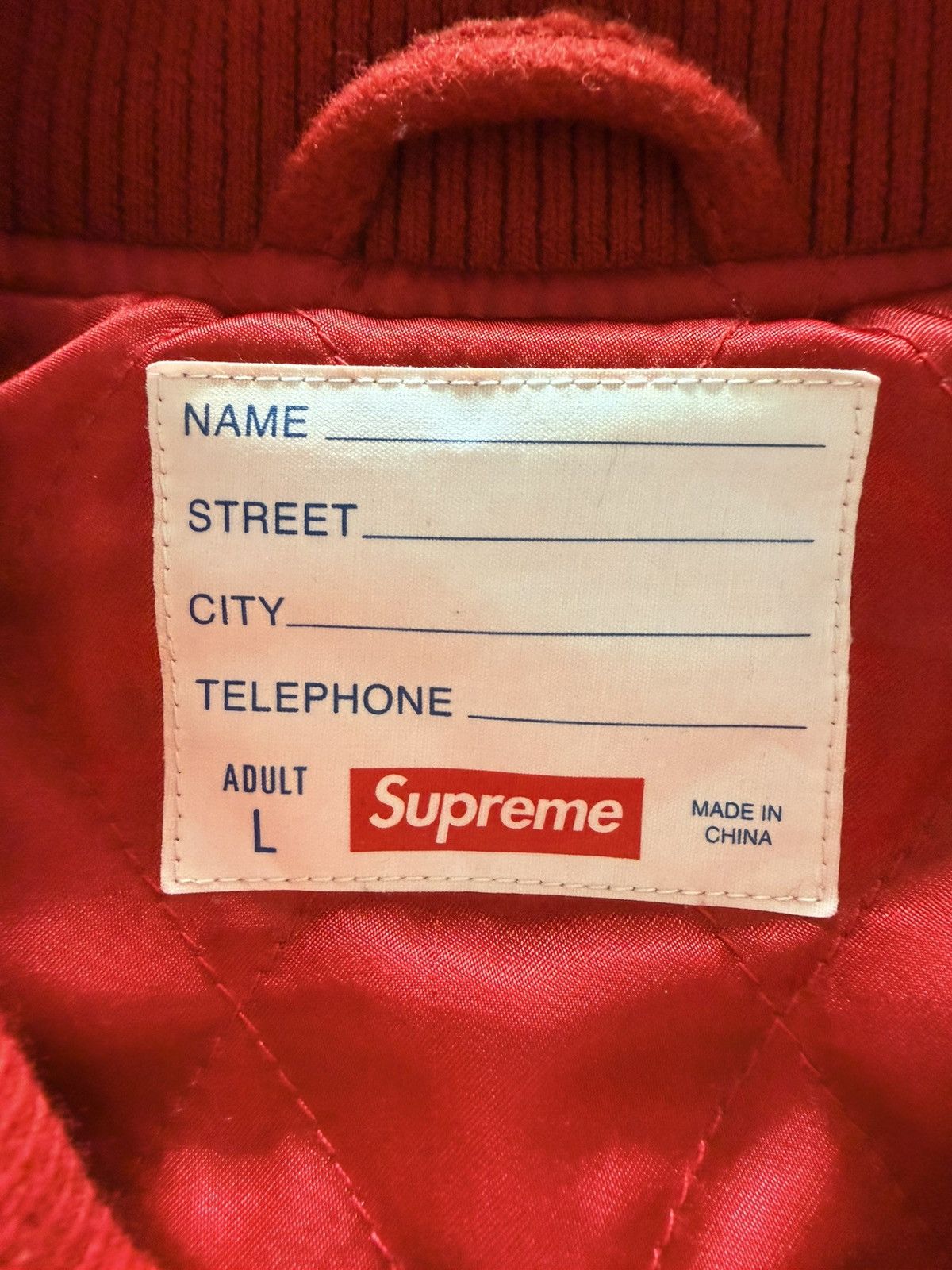 Cactus Plant Flea Market × Supreme Supreme CPFM leather varsity jacket Red L Size US L / EU 52-54 / 3 - 4 Thumbnail