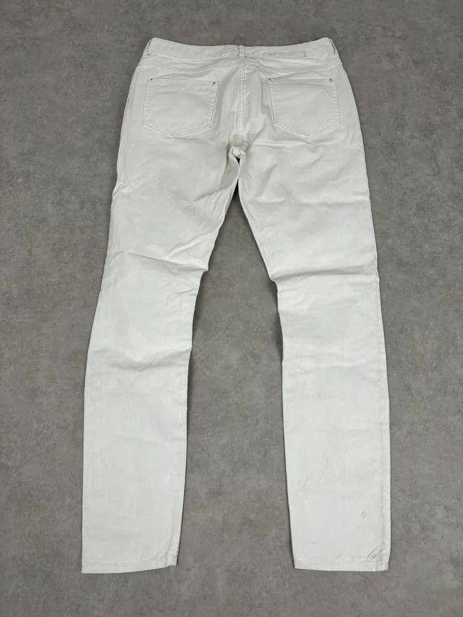 Maison Margiela 2012 Maison Margiela H&P White Cracked Painted Slim Jeans Size US 32 / EU 48 - 6 Thumbnail