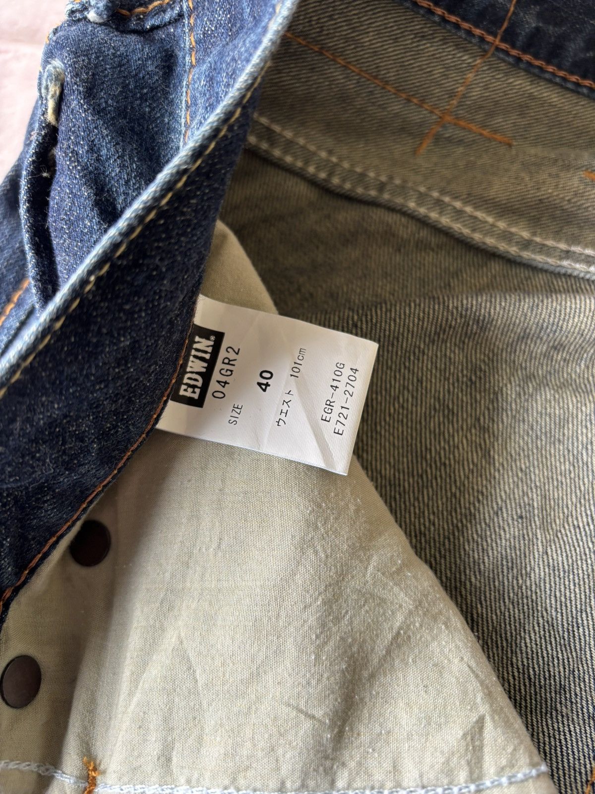 Edwin × If Six Was Nine × Le Grande Bleu (L.G.B.) 🔥VINTAGE EDWIN GOLD RUSH OVERSIZED DENIM BAGGY JEANS Size US 42 / EU 58 - 10 Thumbnail