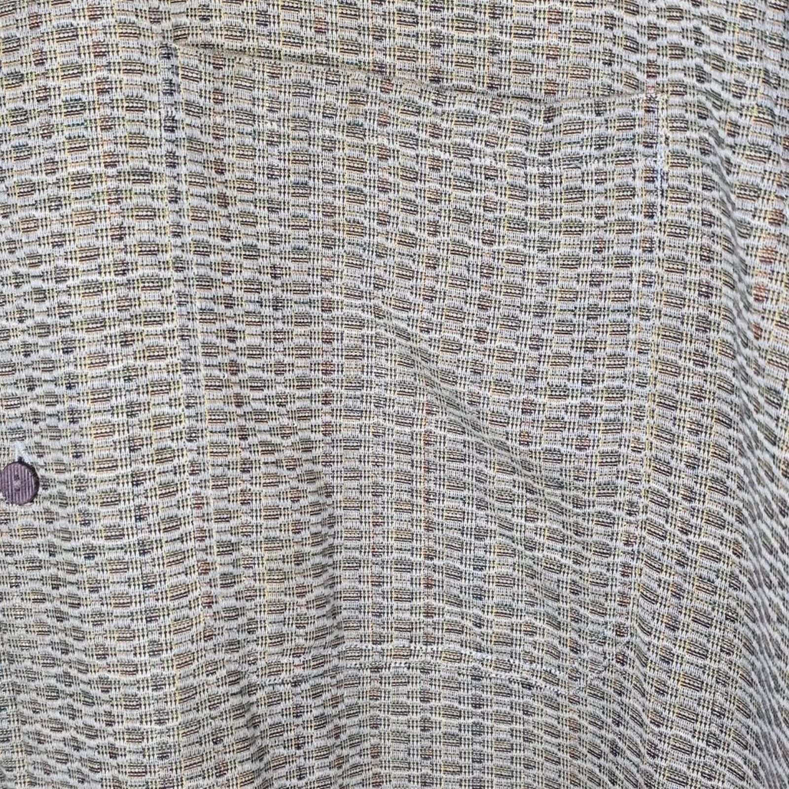 Jhane Barnes Jhane Barnes Japanese Woven Geometric Shirt Tan Brown Size US L / EU 52-54 / 3 - 10 Thumbnail