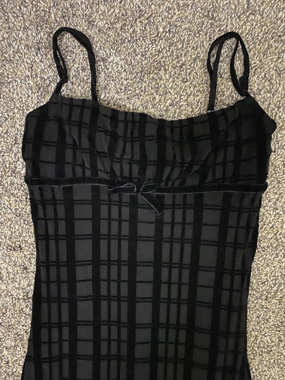 Philippe Model MOTEL Nateda Flocked Plaid Midi Cami Dress (X-SMALL) Size XS / US 0-2 / IT 36-38 - 5 Thumbnail