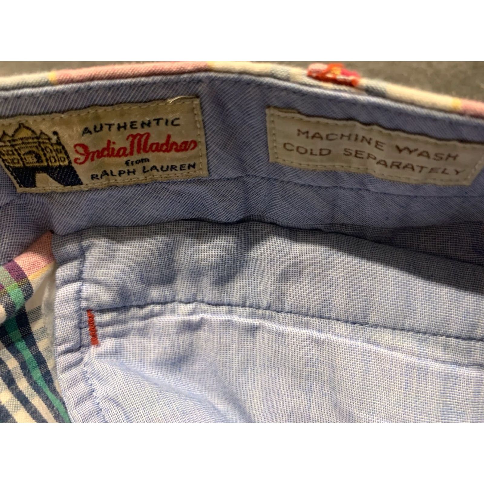 Polo Ralph Lauren VINTAGE Polo Ralph Lauren Men Shorts 34 Cotton Madras Plaid Summer Casual Preppy Chino 8" Inseam Size US S / EU 44-46 / 1 - 6 Thumbnail