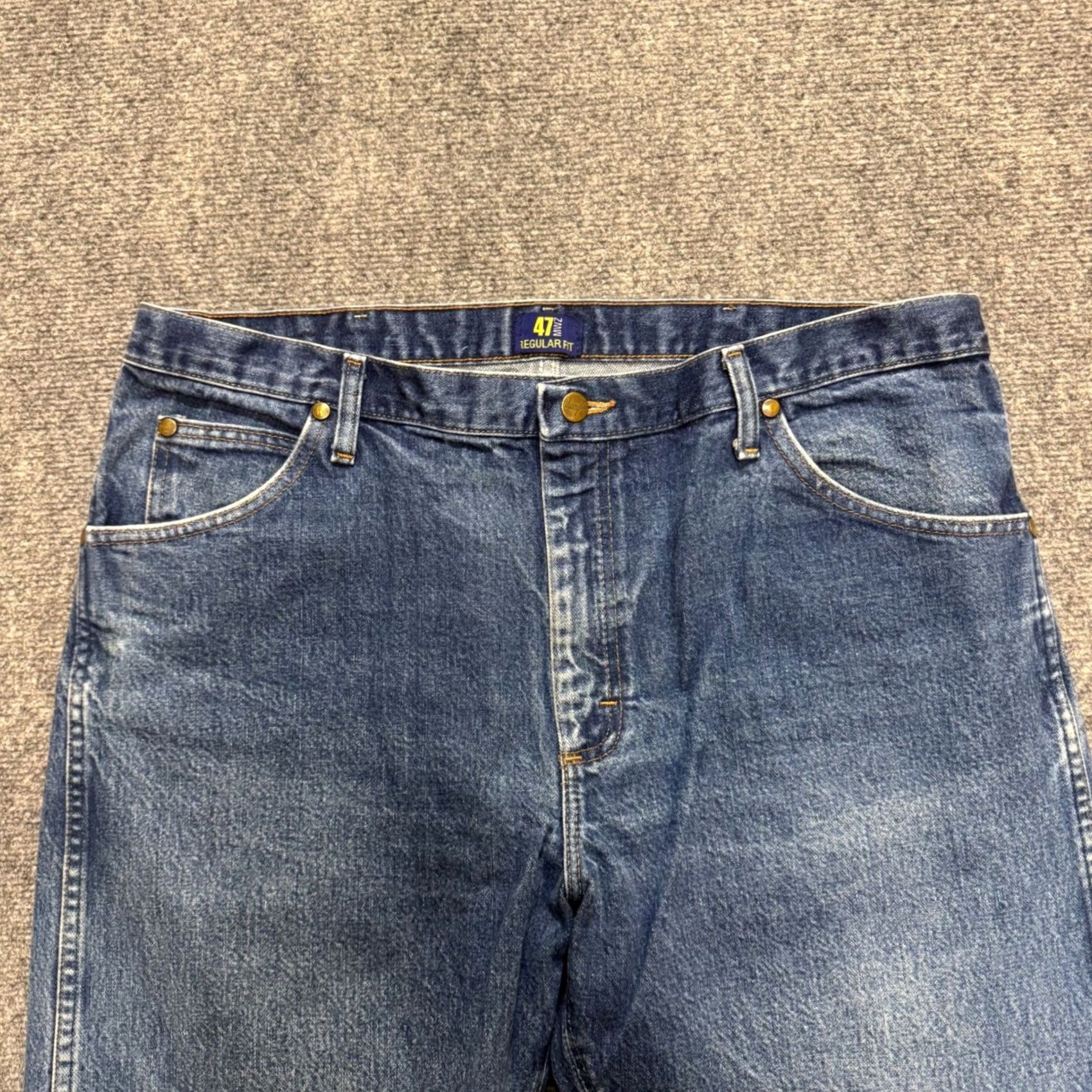 Wrangler VINTAGE Wrangler Rock 47 Denim Jeans Men 36x32 Dark Washed Work Straight Wrangler Rock 47 Mens Jeans Dark Washed 36x32 Size US 36 / EU 52 - 4 Thumbnail