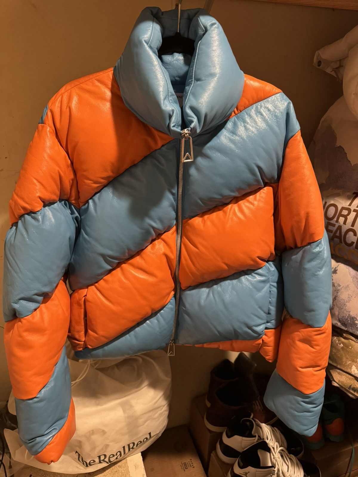 ジャケット BOTTEGA VENETA Orange Leather Parka Bottega Veneta BOTTEGA VENETA LEATHER PUFFER | Grailed
