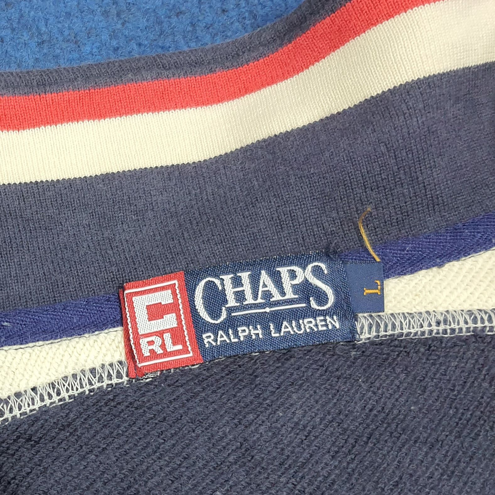 Chaps Ralph Lauren Vintage 90s Chaps Ralph Lauren Quarter Zip Sweatshirt C282N5 Size US L / EU 52-54 / 3 - 6 Thumbnail
