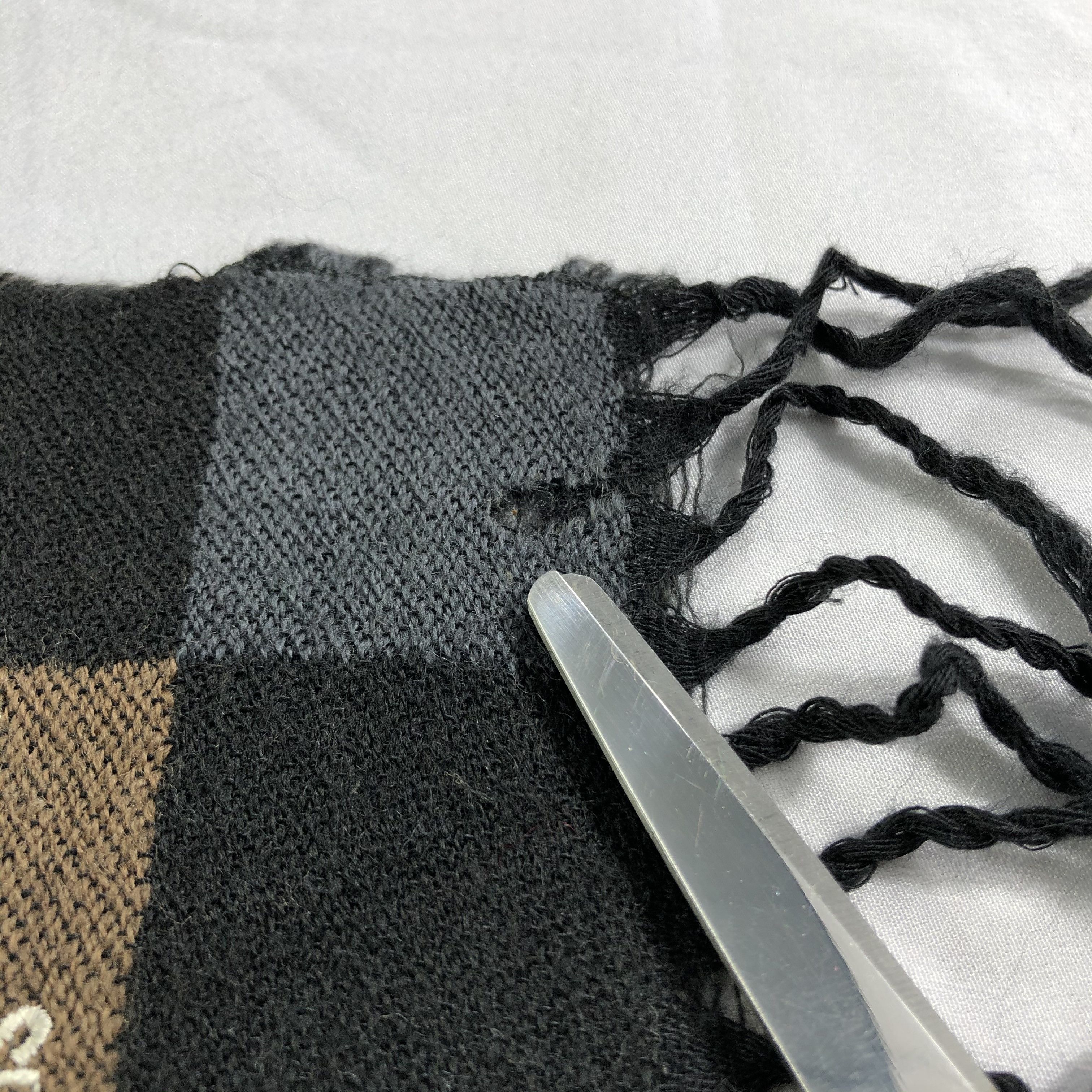 Lancel Lancel Checkered Wool Scarf Muffler Neckwear V2384 Size ONE SIZE - 5 Thumbnail