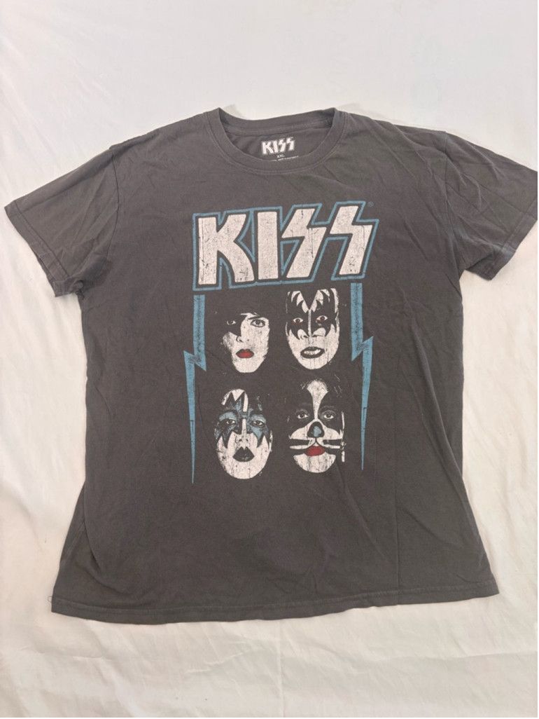 KISS Men's KISS Band T-shirt XXL Gray Size US XXL / EU 58 / 5 - 2 Thumbnail