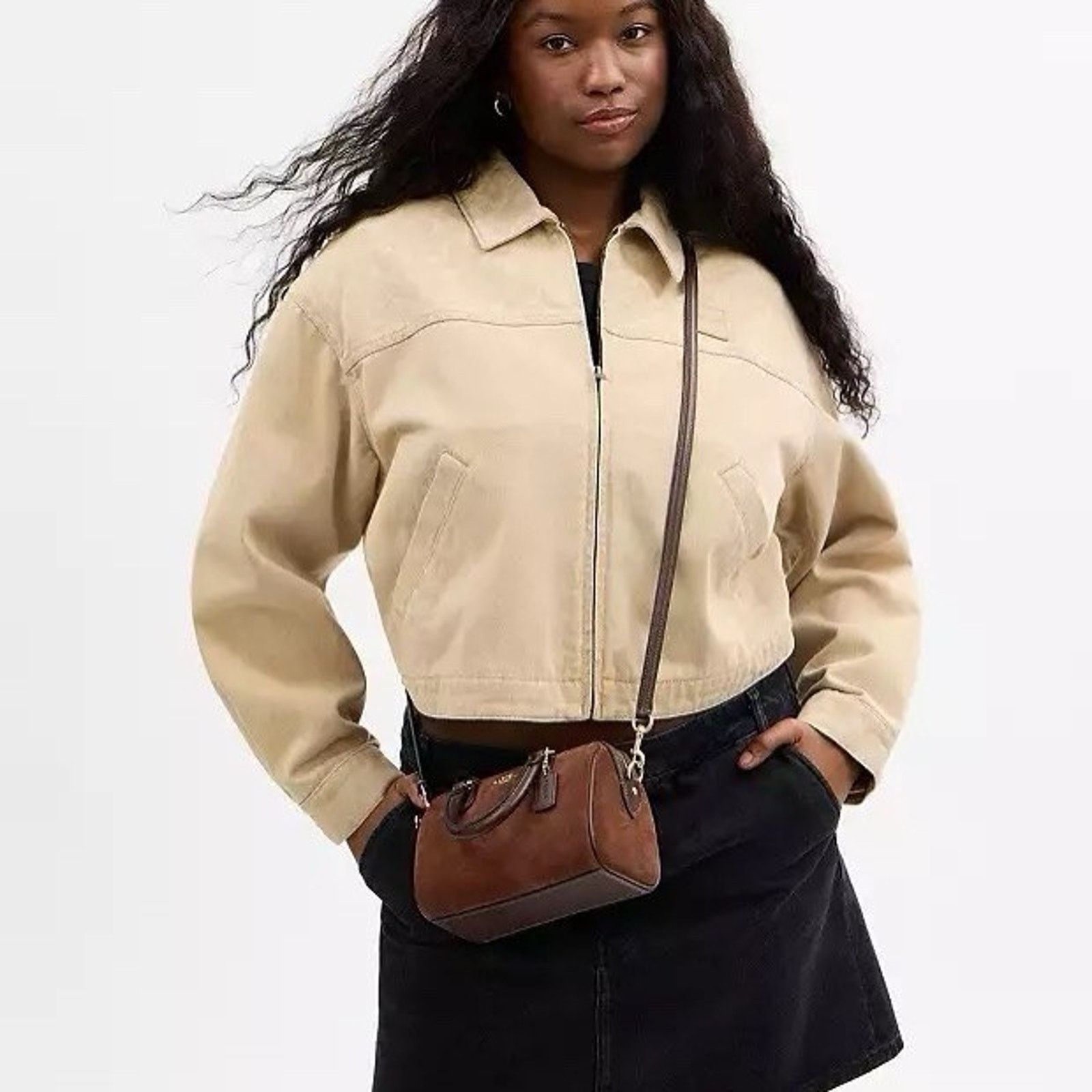 Coach NWT Coach Mini Rowan Crossbody Bag CCF29 suede Vintage Brown Size ONE SIZE - 9 Thumbnail