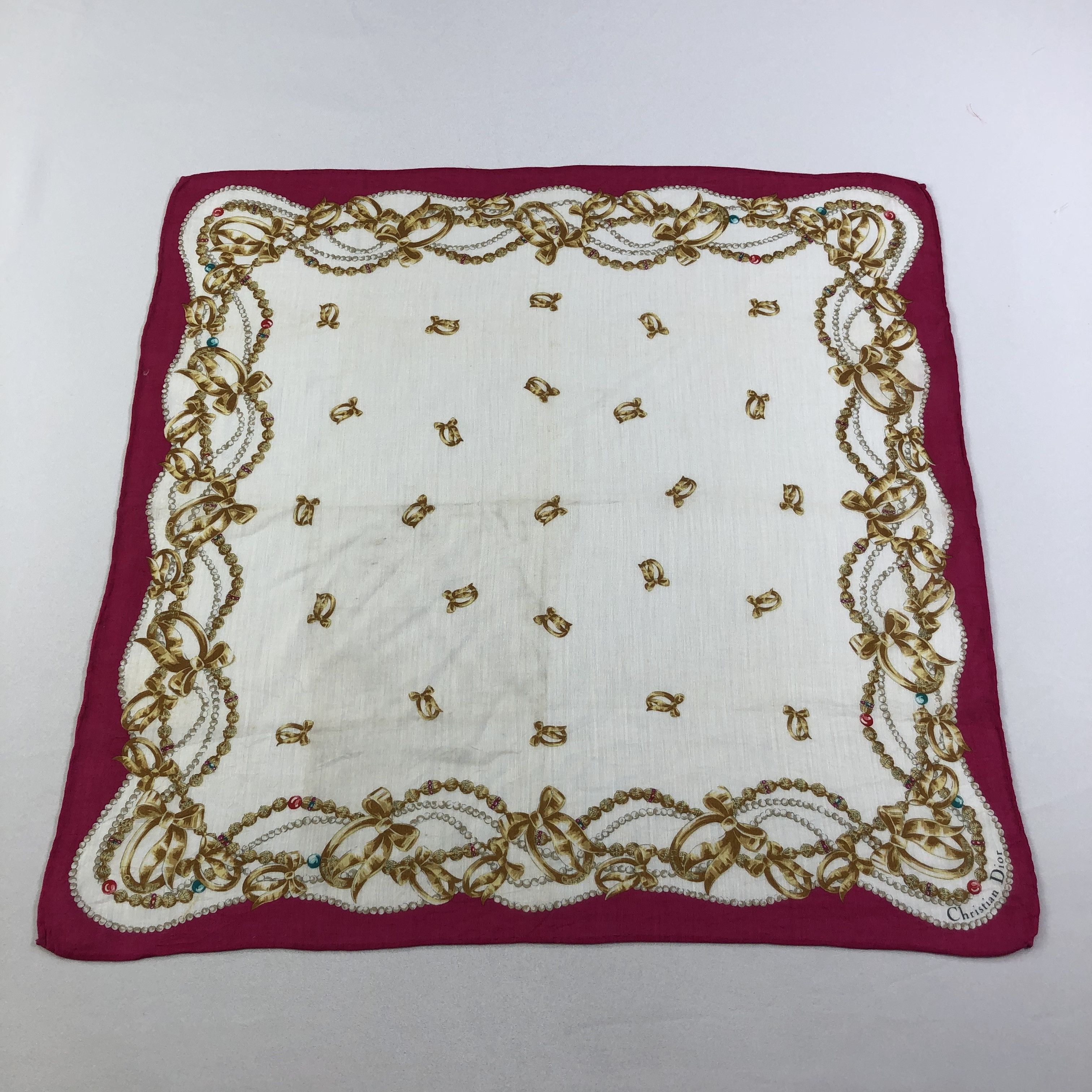 Christian Dior Monsieur Christian Dior Handkerchief Neckerchief Bandana H2025 Size ONE SIZE - 1 Thumbnail