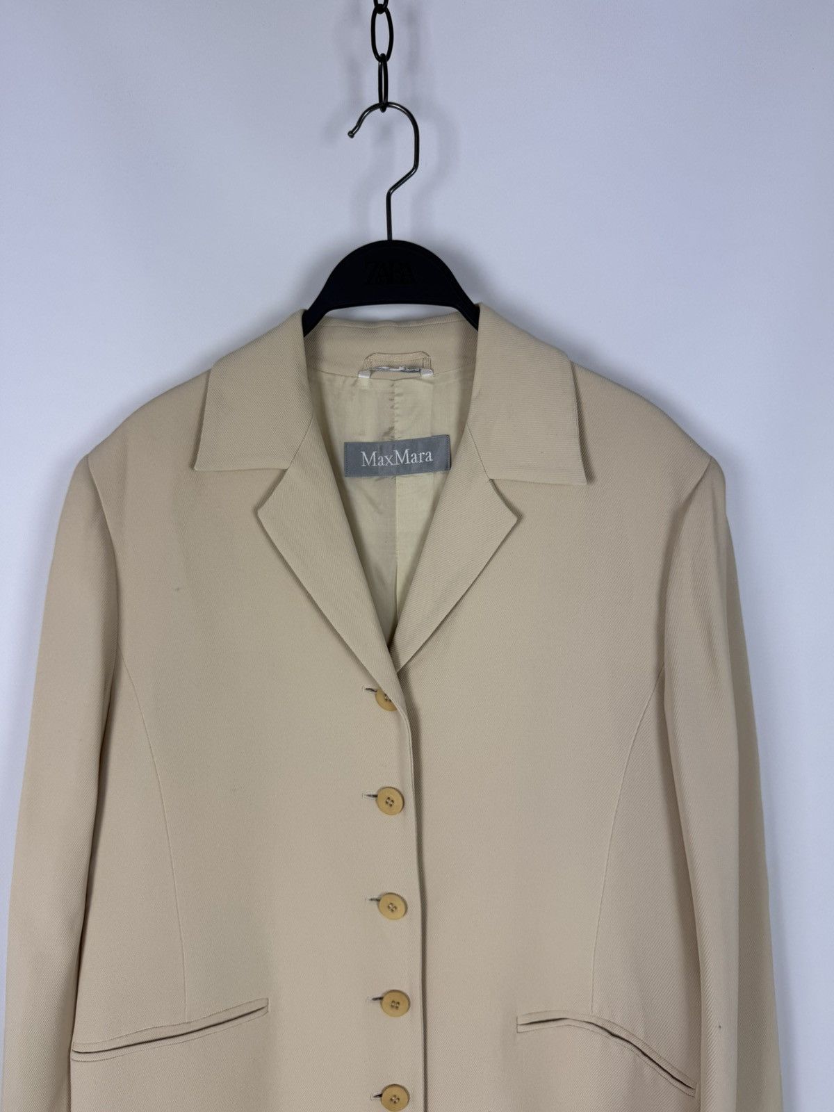 Max Mara Max Mara Ivory Women’s Light Coat Size XL / US 12-14 / IT 48-50 - 3 Thumbnail