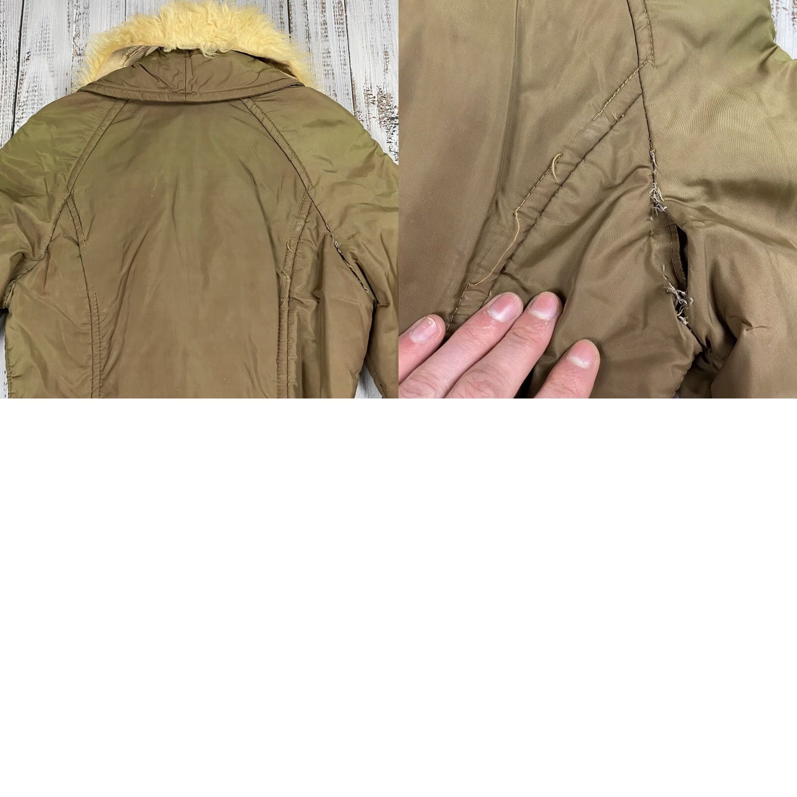 Vintage VINTAGE White Stag SHERPA COLLAR MILITARY JACKET - NYLON INSULATED SKI 60s 70s SHAWL COLLAR WINTER PARKA - SZ 8 - Green - Womens Size M / US 6-8 / IT 42-44 - 8 Thumbnail