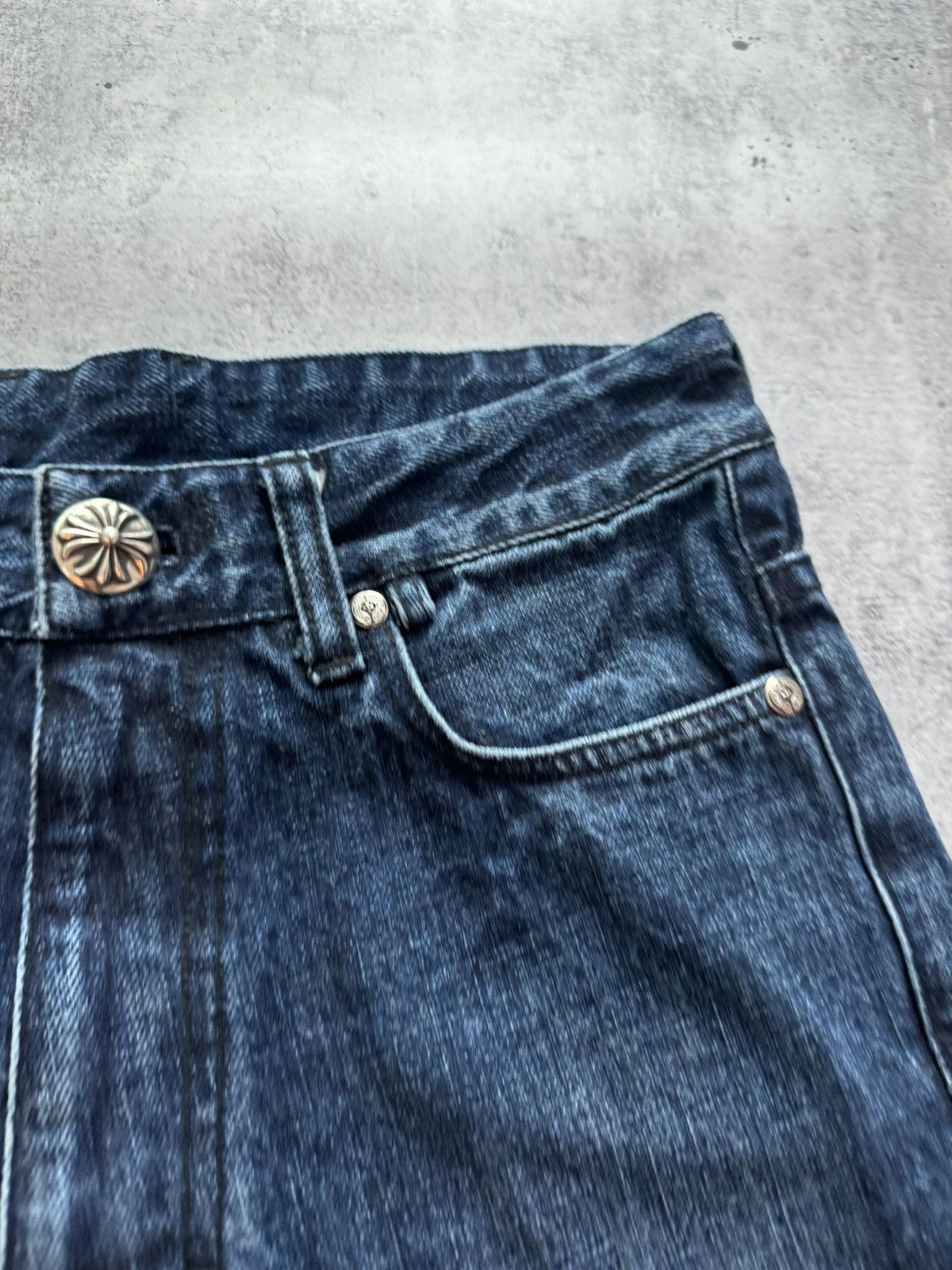 Chrome Hearts Chrome Heart Blue Levi Cross Patch Shorts Size 24" / US 00 / IT 34 - 5 Thumbnail