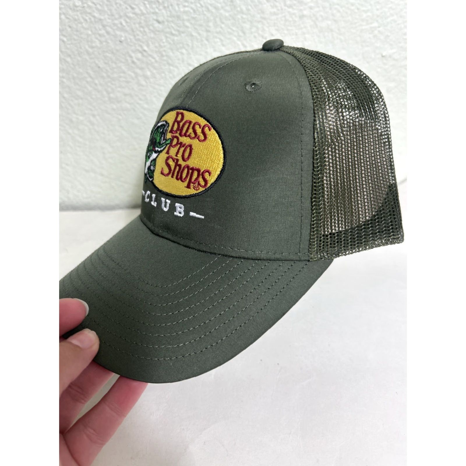 Bass Pro Shops Bass Pro Shops Club Snapback Outdoor Fishing Hat Cap Olive Size ONE SIZE - 6 Thumbnail