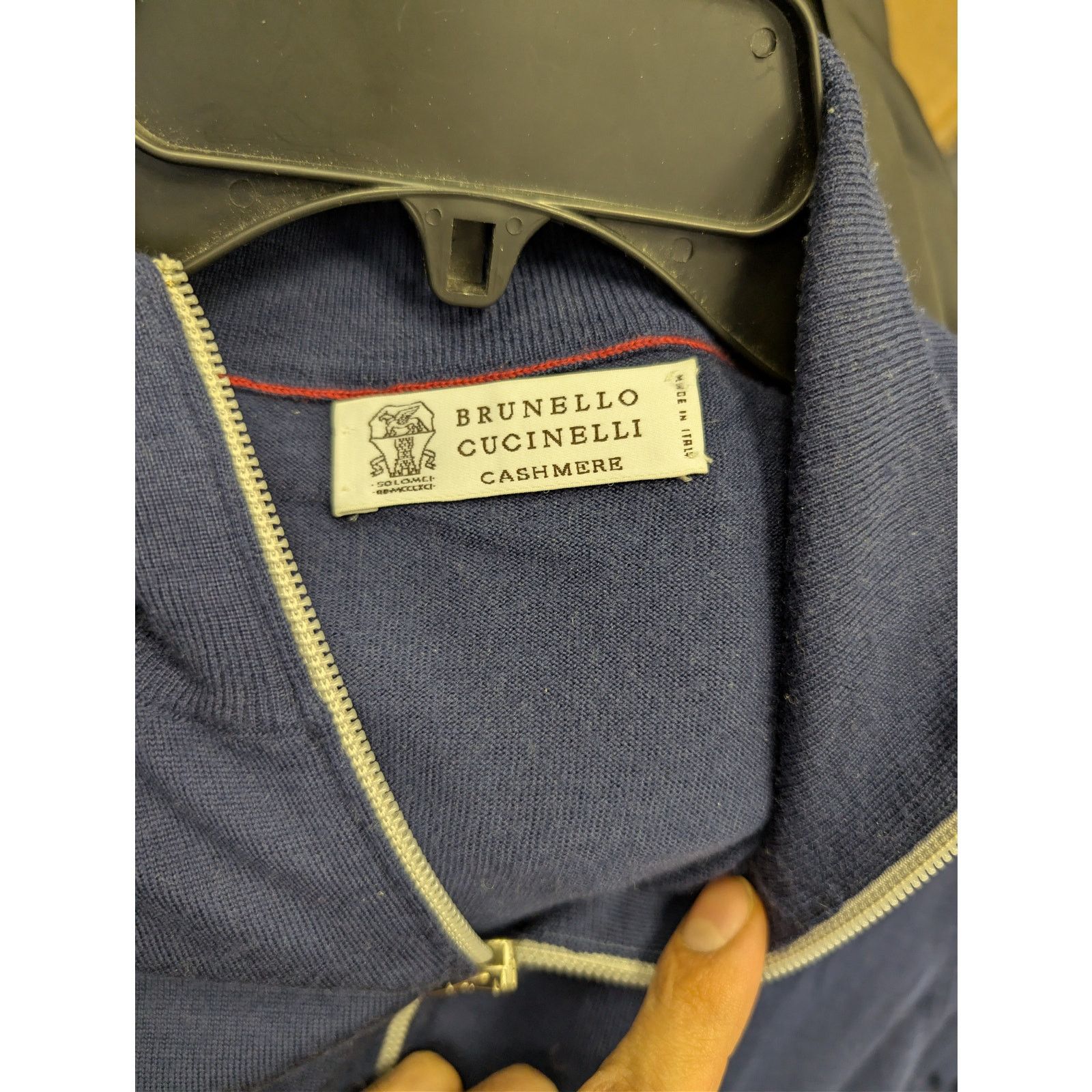 Brunello Cucinelli o1rshd1 CC20 Full Zip Cardigan Sweater Sweatshirt Navy Blue Size US M / EU 48-50 / 2 - 21 Thumbnail
