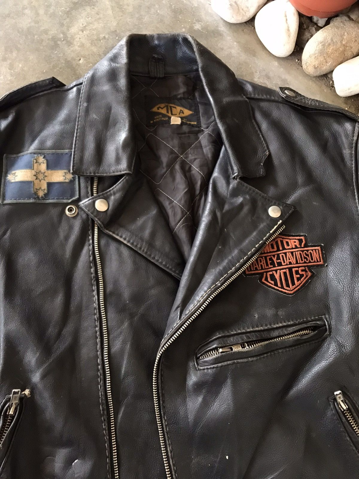 Harley Davidson × Vintage BEST OFFER💥VTG MCA Harley Davidson Leather Jacket Size US M / EU 48-50 / 2 - 16 Thumbnail