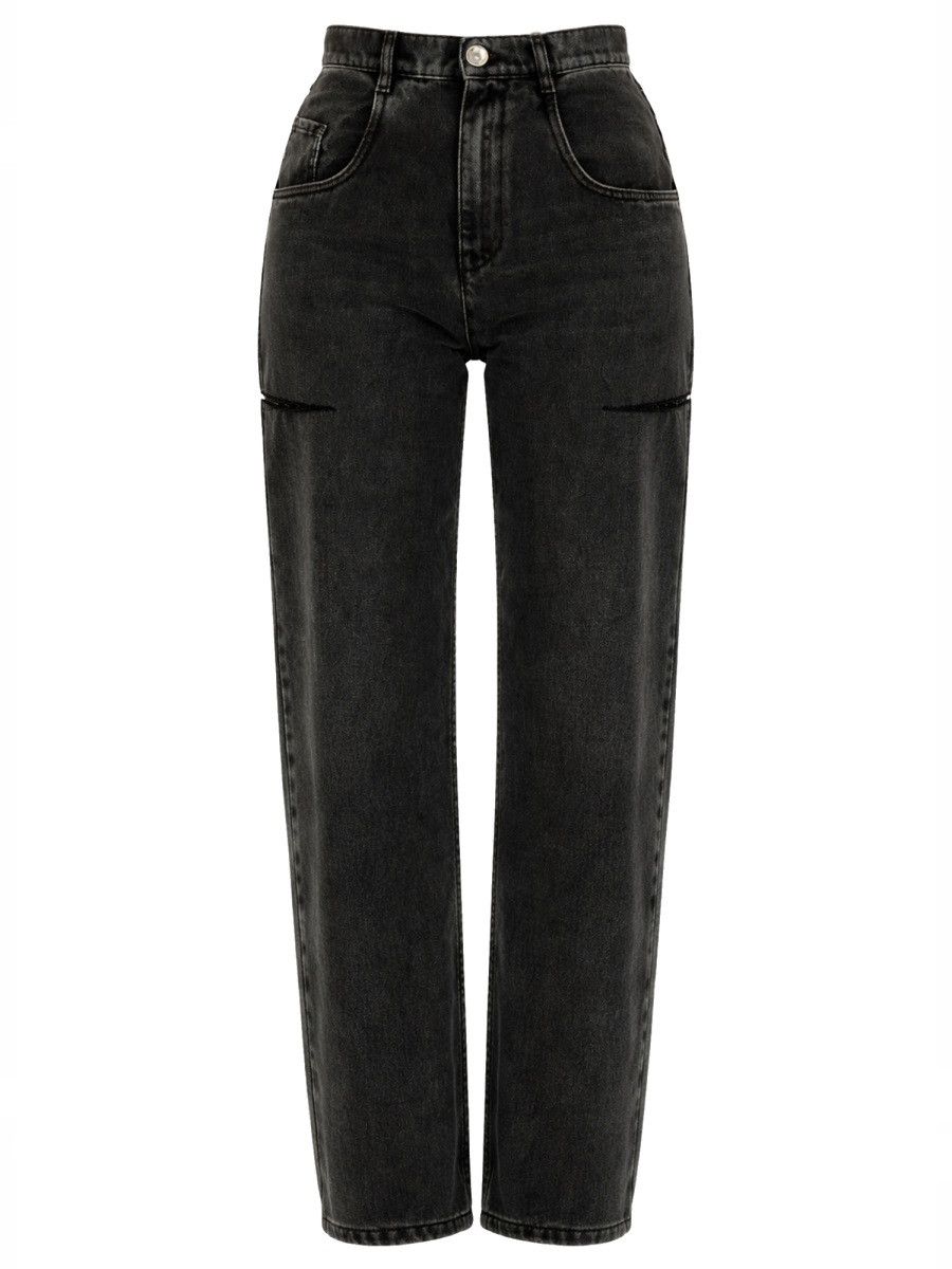 Maison Margiela MAISON MARGIELA JEANS CON DETTAGLIO CUT OUT - BLACK (IT 40) Size 40" / US 18 - 1 Thumbnail