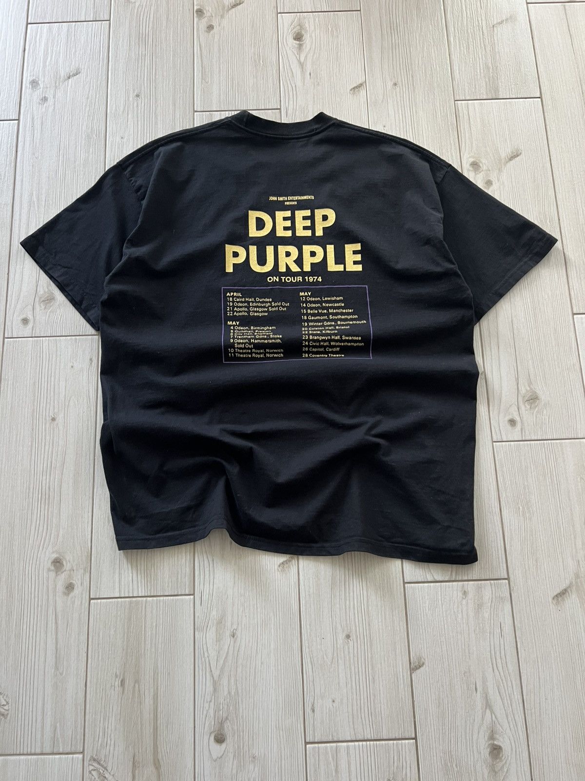 Band Tees DEEP PURPLE TOUR 90S T SHIRT SIZE X LARGE Size US XL / EU 56 / 4 - 4 Thumbnail