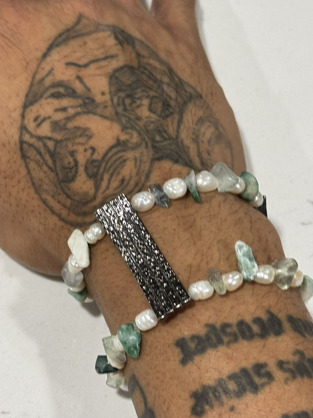 Jewelry Vintage Authentic Freshwater Pearl & Jade Double Bracelet Size ONE SIZE - 2 Thumbnail