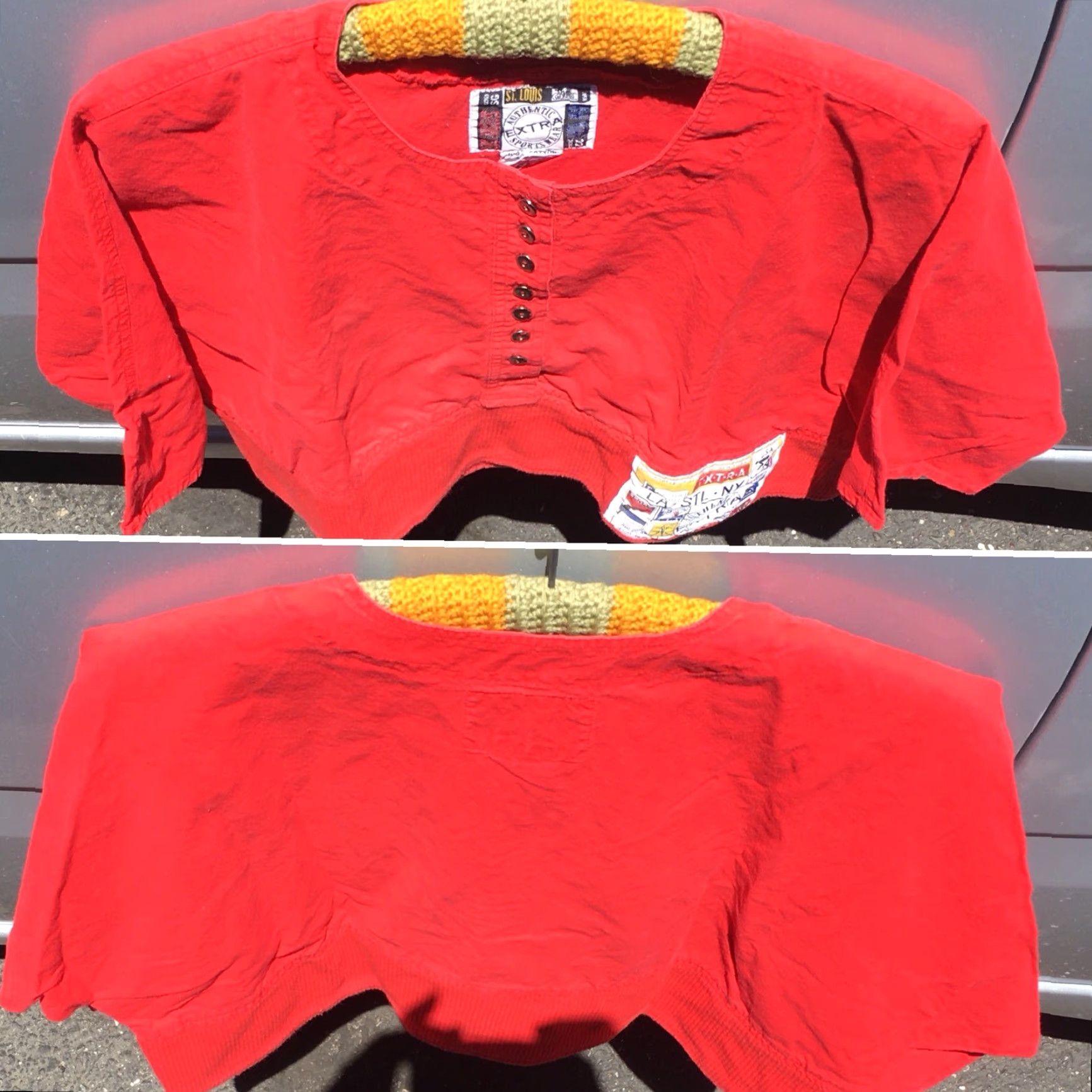 Vintage VINTAGE Authentic Extra Sportswear Crop Top T-Shirt Red 1980s S Personalized No Rainbow Look New Wave Mens Womens Boys Girls? Size S / US 4 / IT 40 - 4 Thumbnail