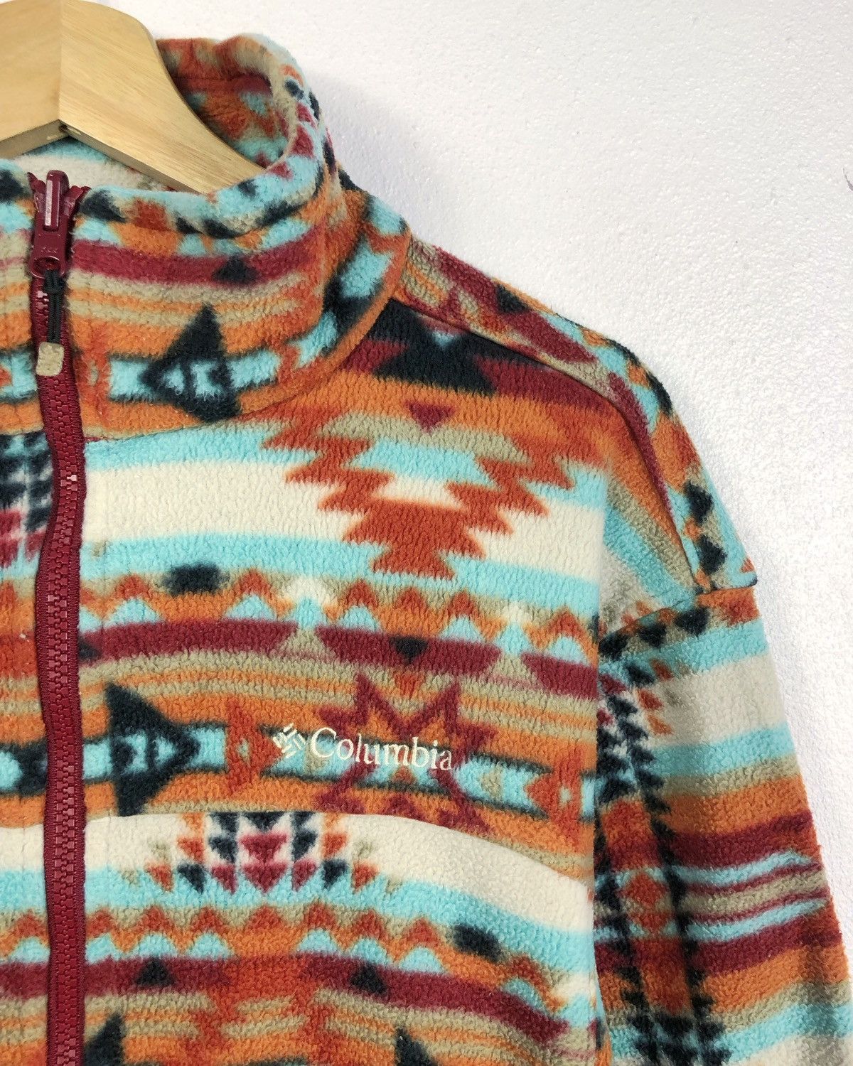 Columbia Rare Columbia Sportswear Aztec Navajo Zipper Fleece Jacket Size US L / EU 52-54 / 3 - 3 Thumbnail
