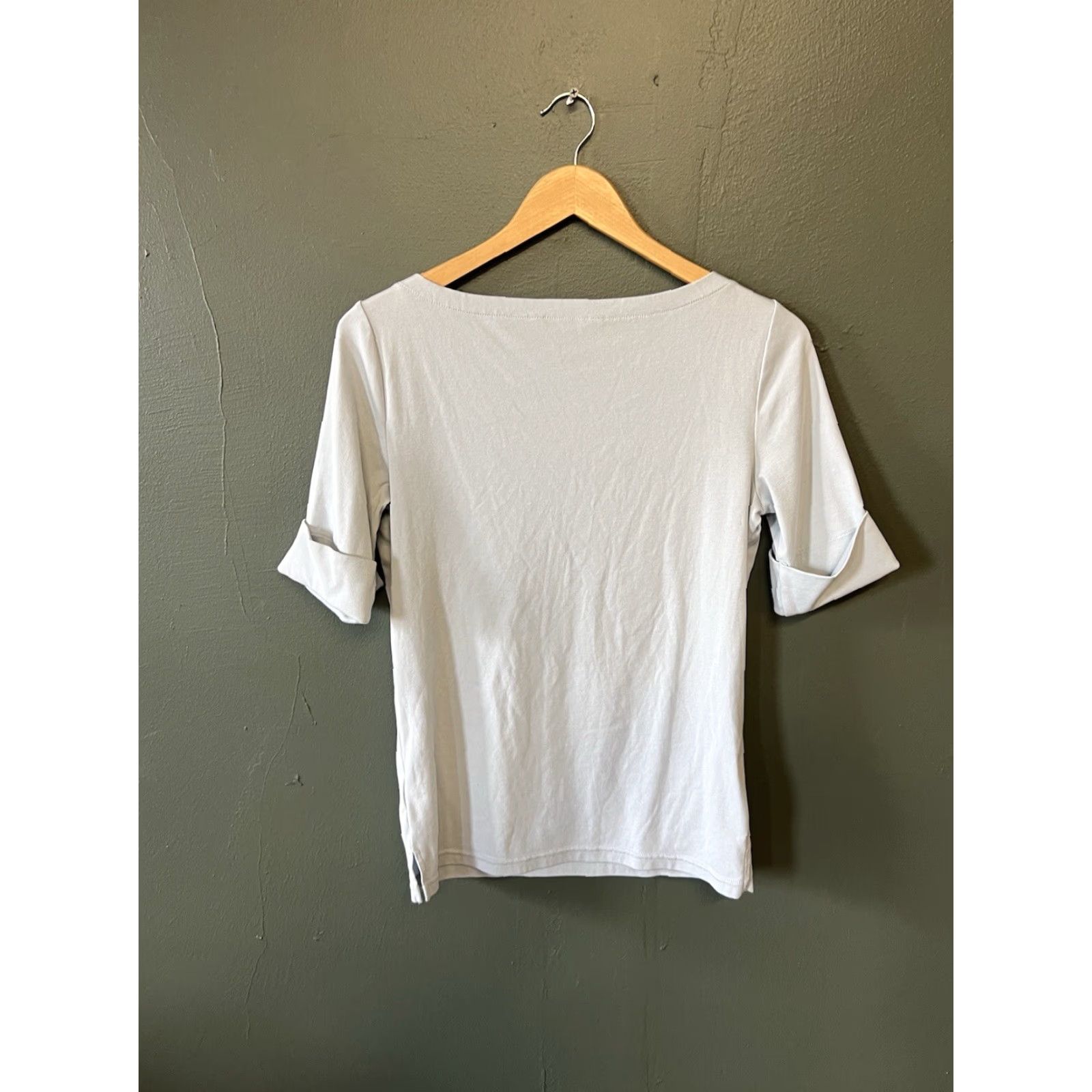 Ralph Lauren Lauren Ralph Lauren Womens Gray Round Neck T-Shirt L Size 1/2 Sleeve Basic Size L / US 10 / IT 46 - 2 Thumbnail