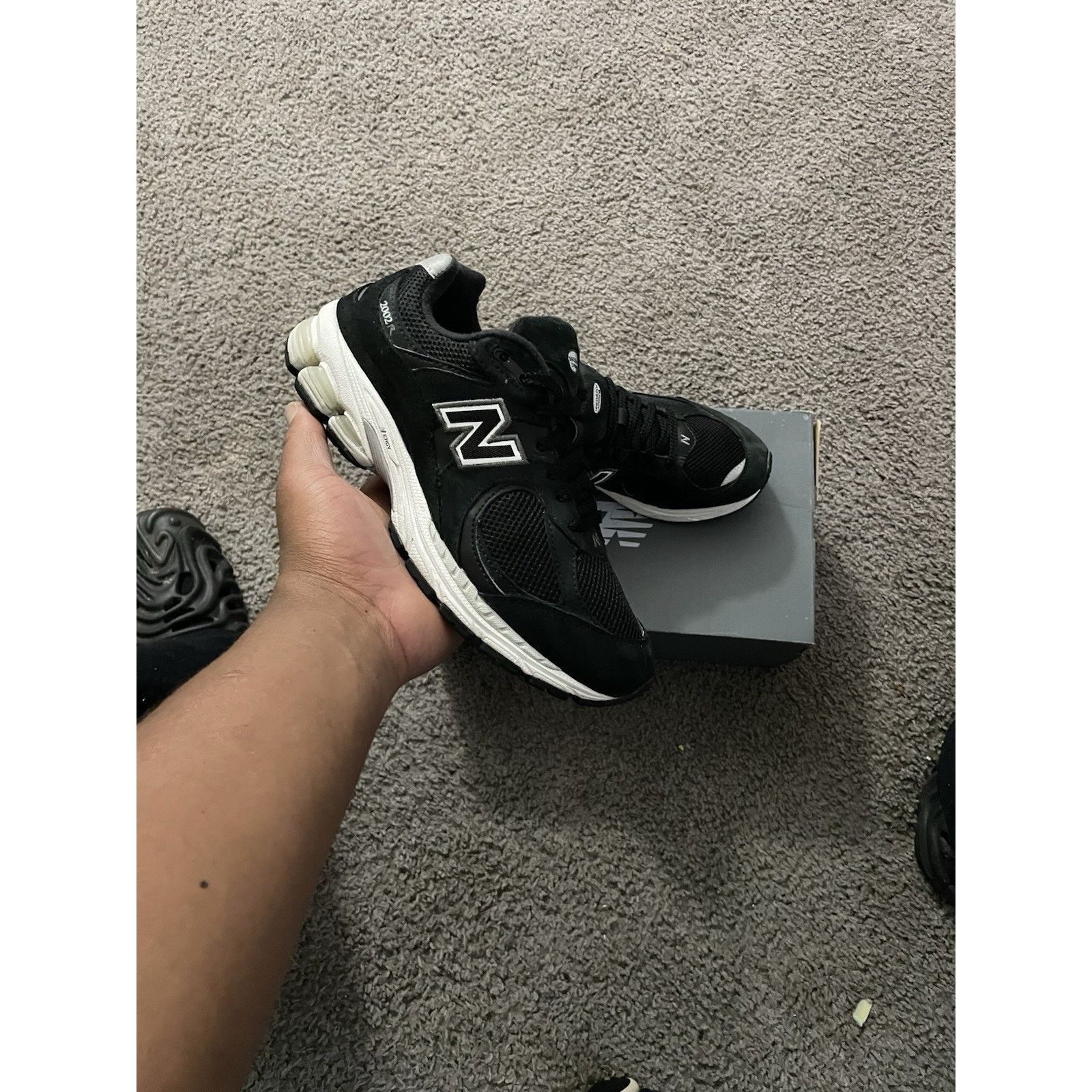New Balance Size 6.5m- New Balance 2002R Sneakers M2002RJB Black White Size US 5.5 / EU 38 - 1 Thumbnail