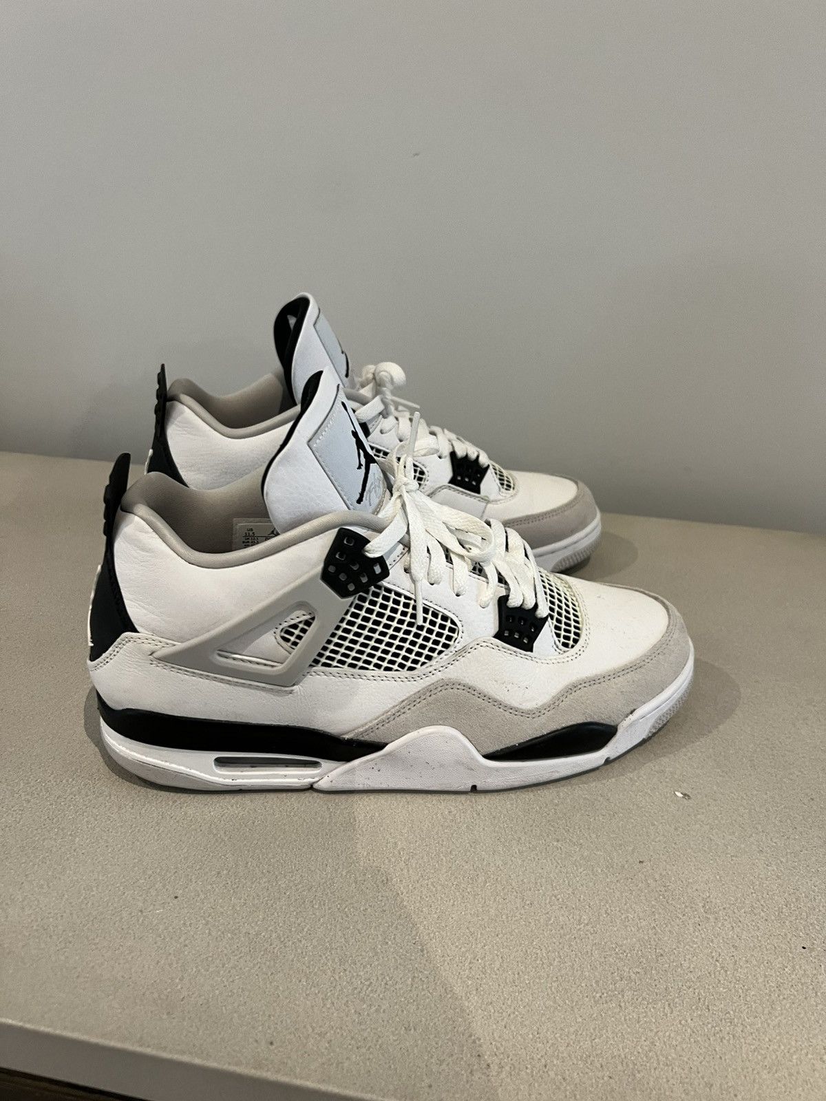 Jordan Brand Air Jordan 4 Retro Military Black White/Black/Neutral Grey Size US 10.5 / EU 43-44 - 4 Thumbnail