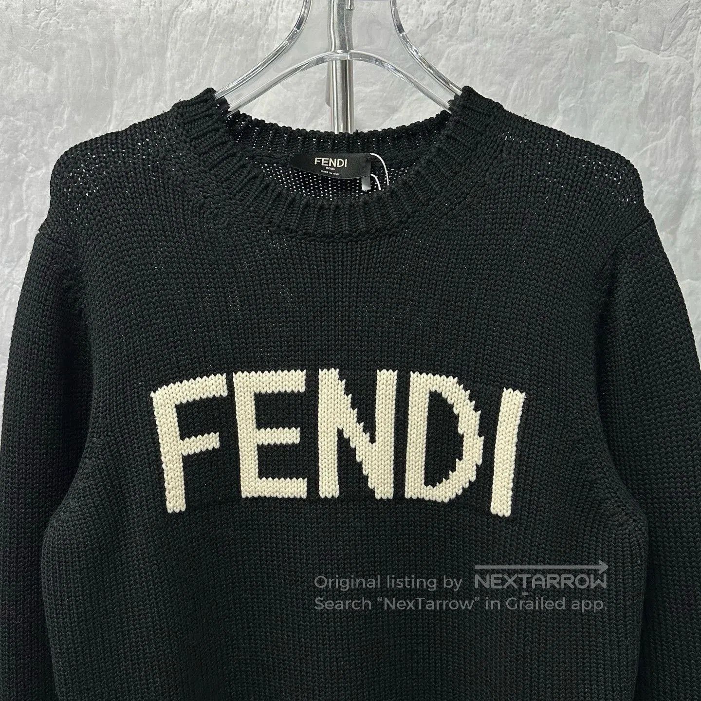 Fendi FENDI Logo Jacquard Wool Sweater. Size US M / EU 48-50 / 2 - 2 Thumbnail