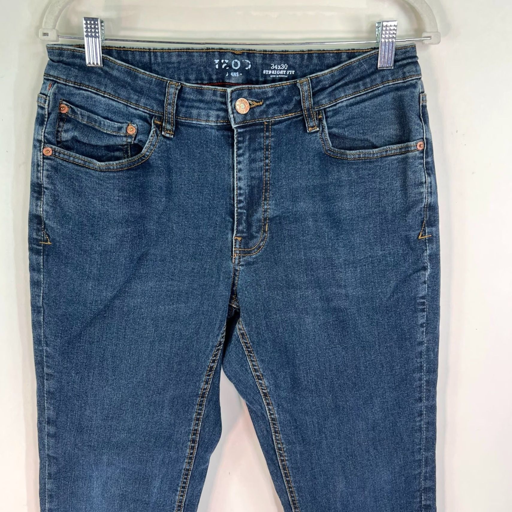 Izod IZOD Jeans Main Selling Point IZOD Straight Fit Jeans Mens Size 34 Blue 34 X 30 Regular Mens Size US 34 / EU 50 - 2 Thumbnail