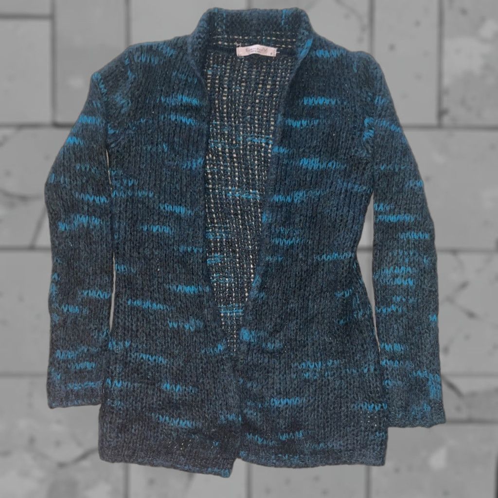 Vintage Elsamanda Sweater Women S Wool Knit Striped Blue Italy Pullover Size S / US 4 / IT 40 - 1 Thumbnail