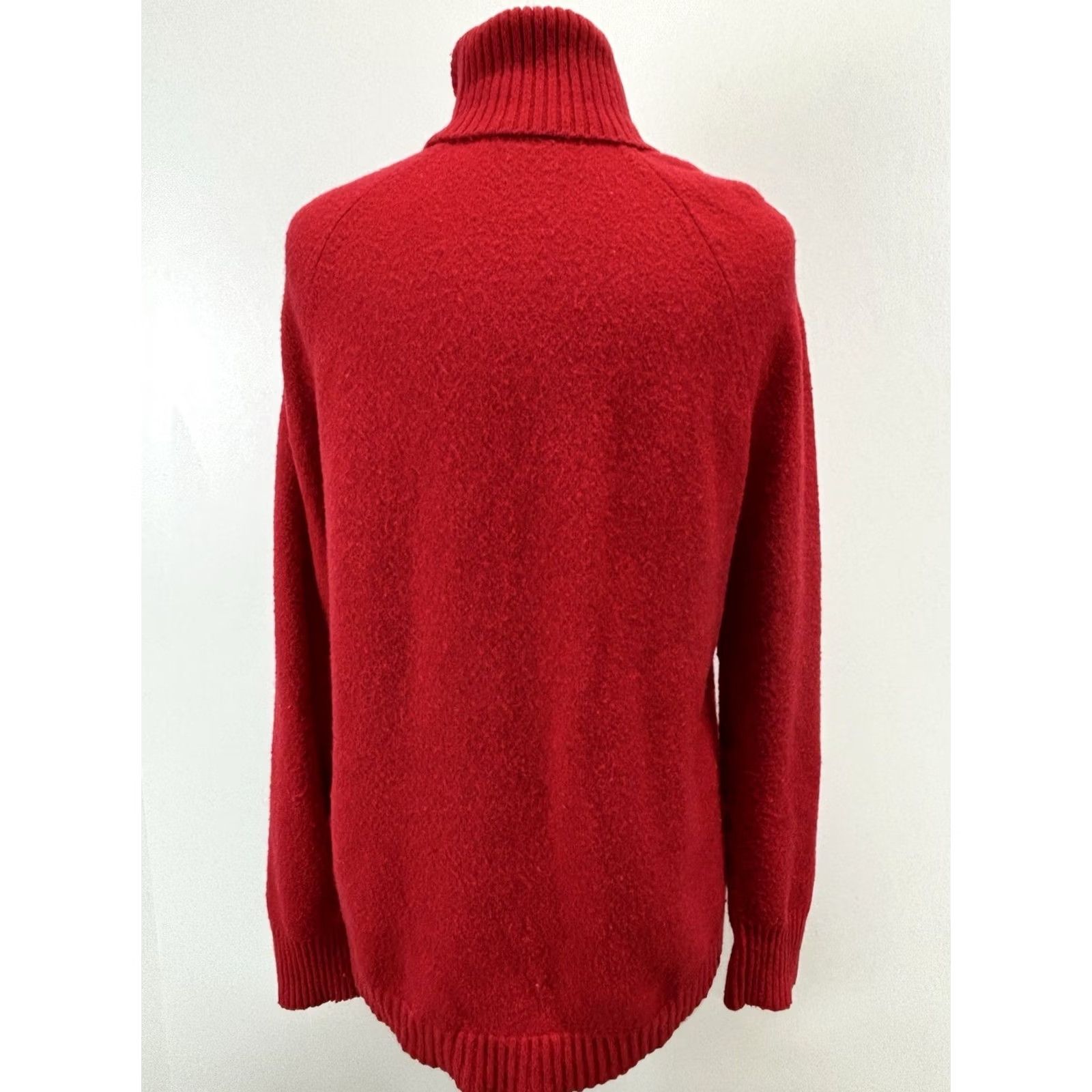J.Crew J.CREW Sweater Turtleneck Wool Blend Red L Women Long Sleeve Pullover Cozy Preppy Classic Vintage No Size L / US 10 / IT 46 - 3 Thumbnail