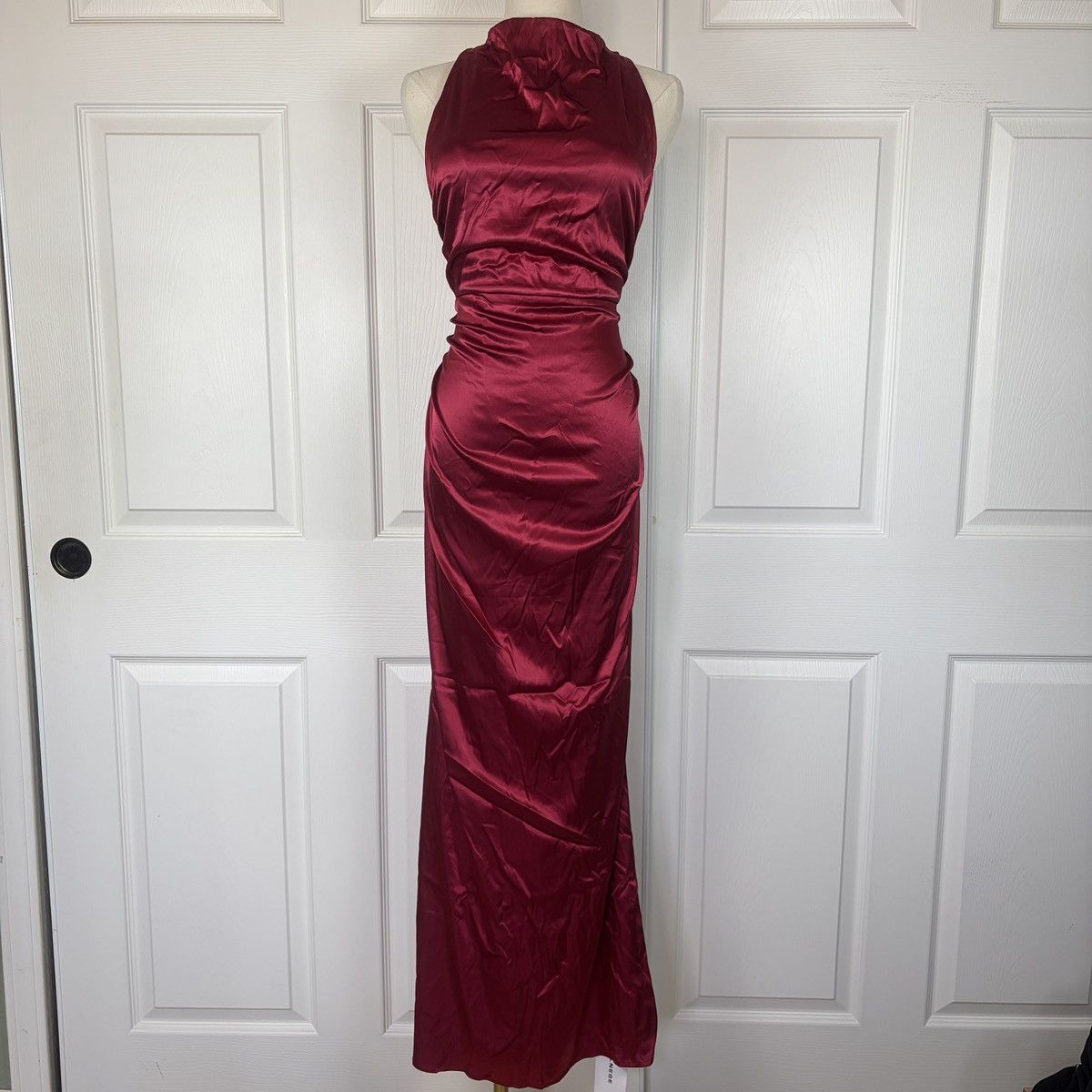 Other GLNEGE burgundy backless maxi prom dress Size S / US 4 / IT 40 - 3 Thumbnail