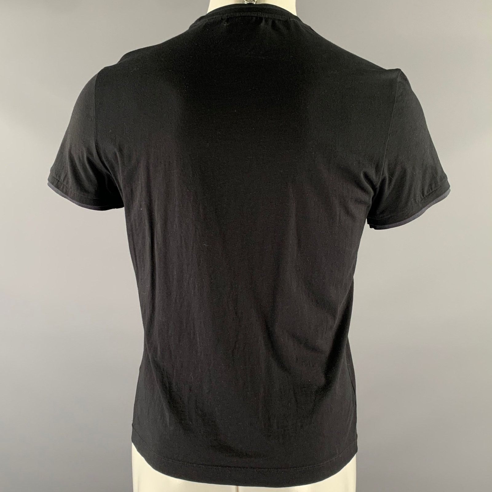 Theory THEORY Size M Black Navy Cotton Mock-Layer T-shirt Size US M / EU 48-50 / 2 - 4 Thumbnail