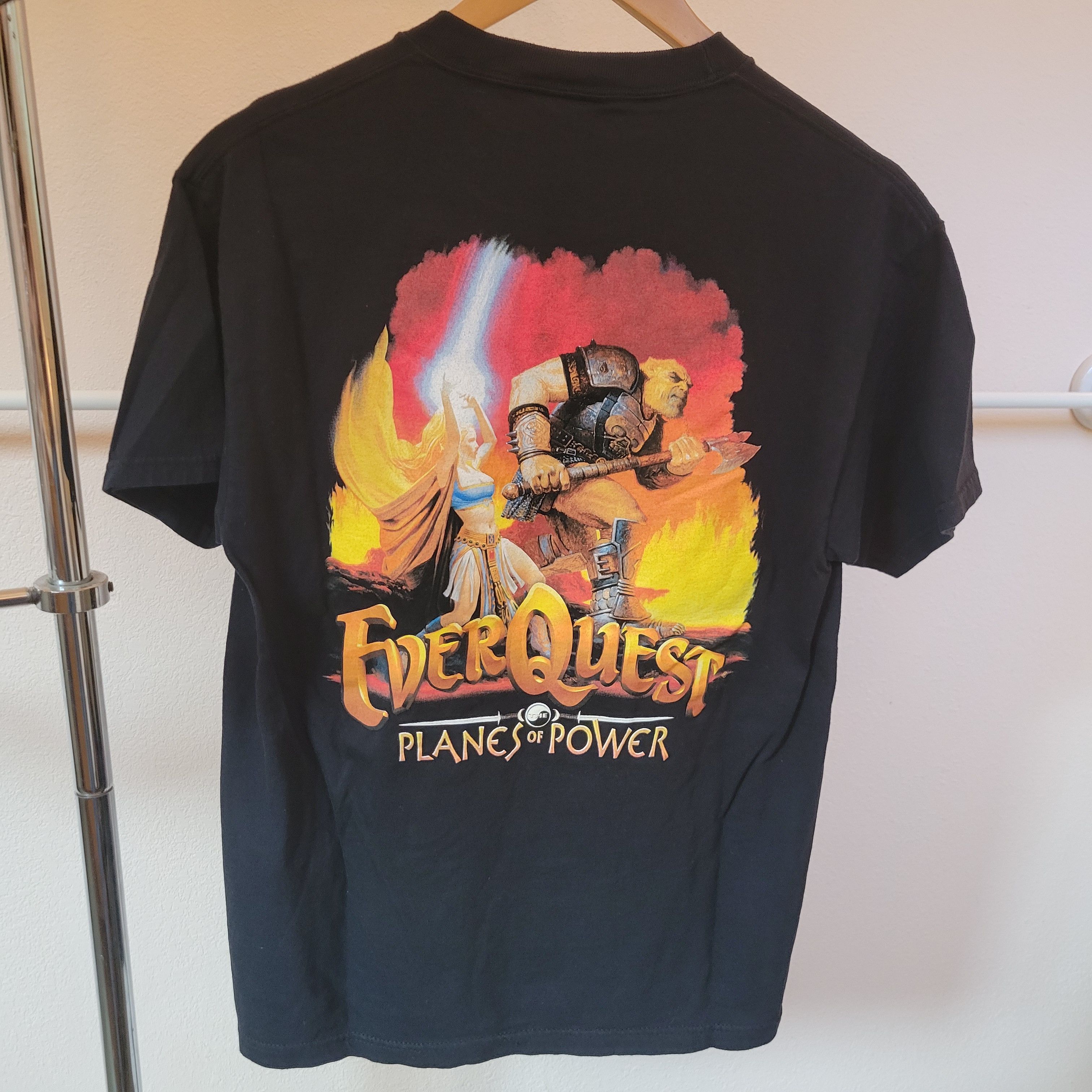 image of Vintage 2002 Everquest Planes Of Power Tee in Black, Men's (Size Medium)