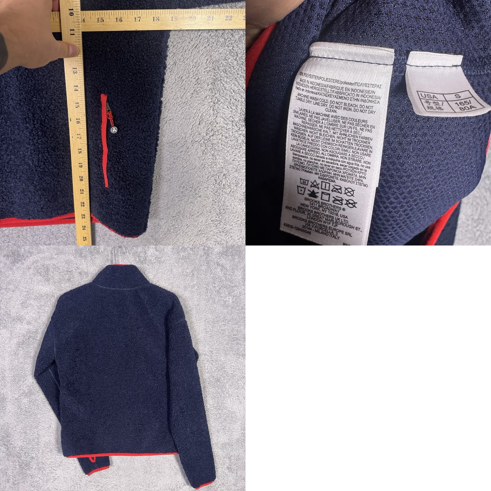 Brooks Brothers Brooks Brothers Womens S Teddy Fleece Half Zip Pullover Shearling Thumbs - Classic Jacket Size S / US 4 / IT 40 - 8 Thumbnail